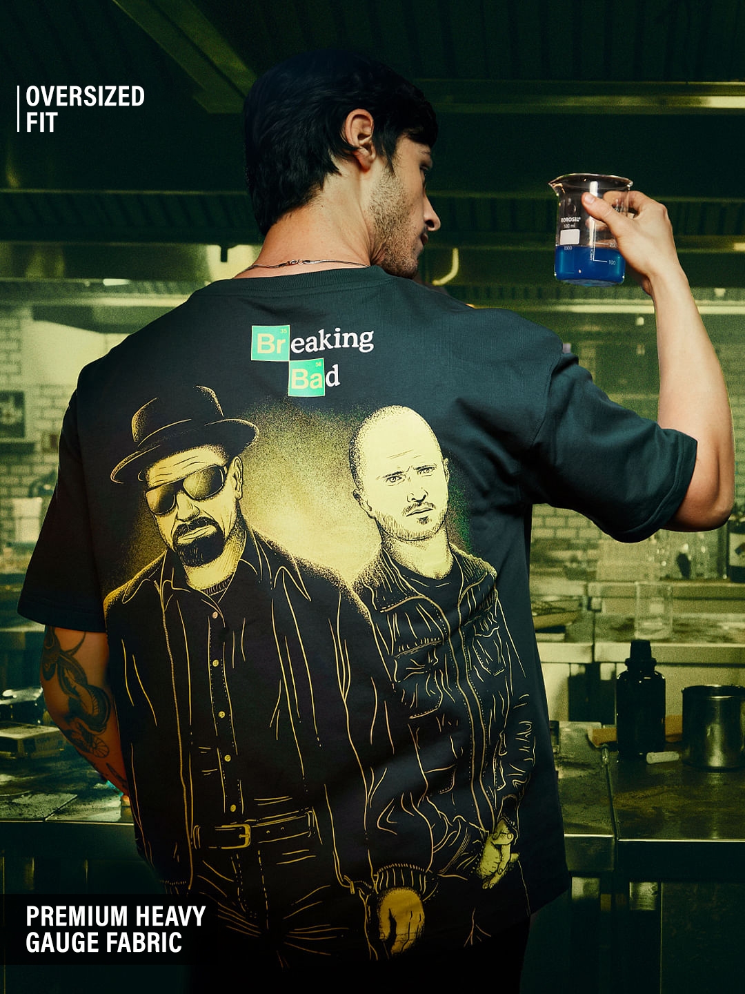 The Souled Store | Men's Breaking Bad: Jesse and Walter Oversized T-Shirt
