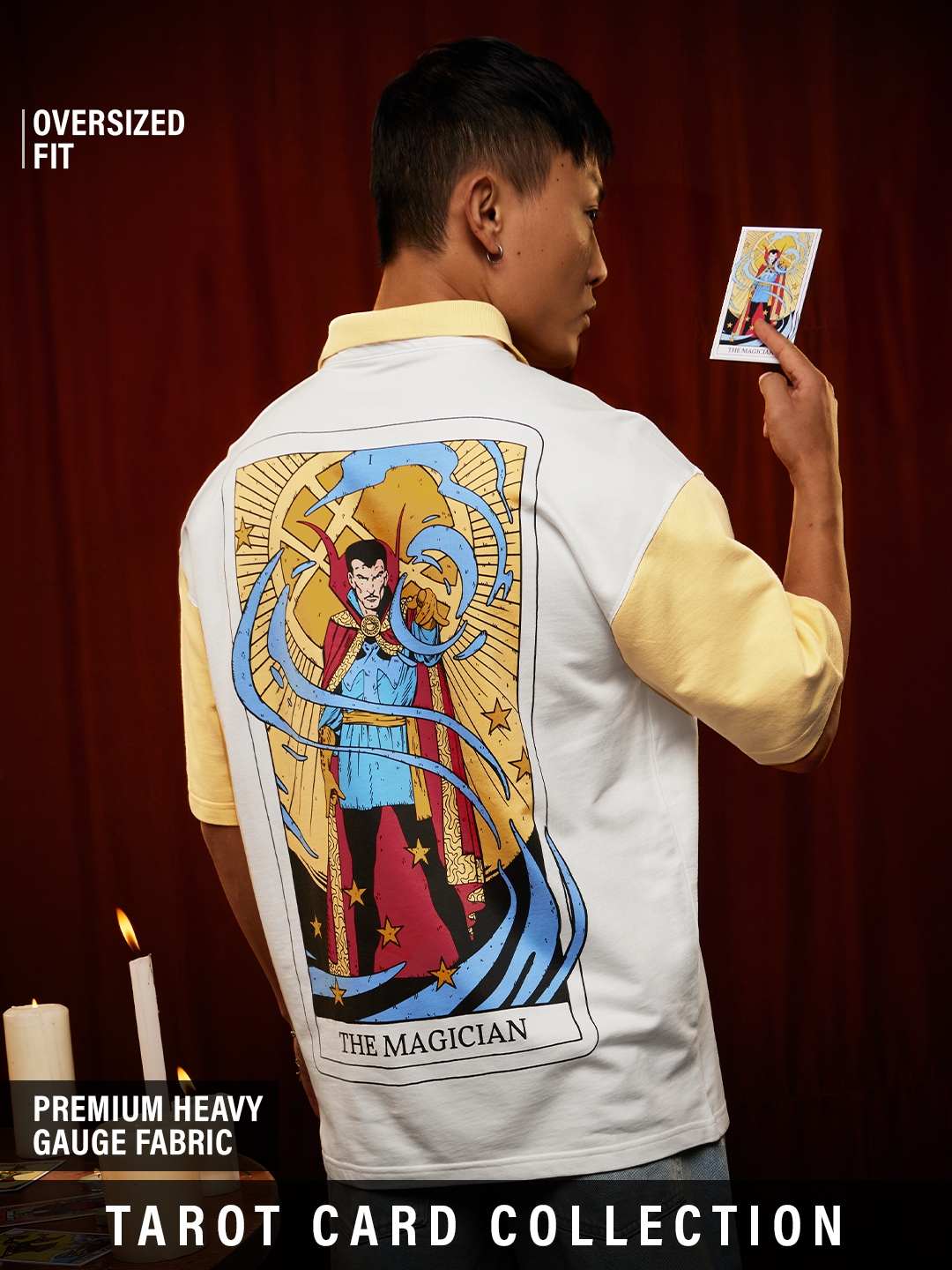 Men's Tarot: Doctor Strange Oversized Polo T-Shirt