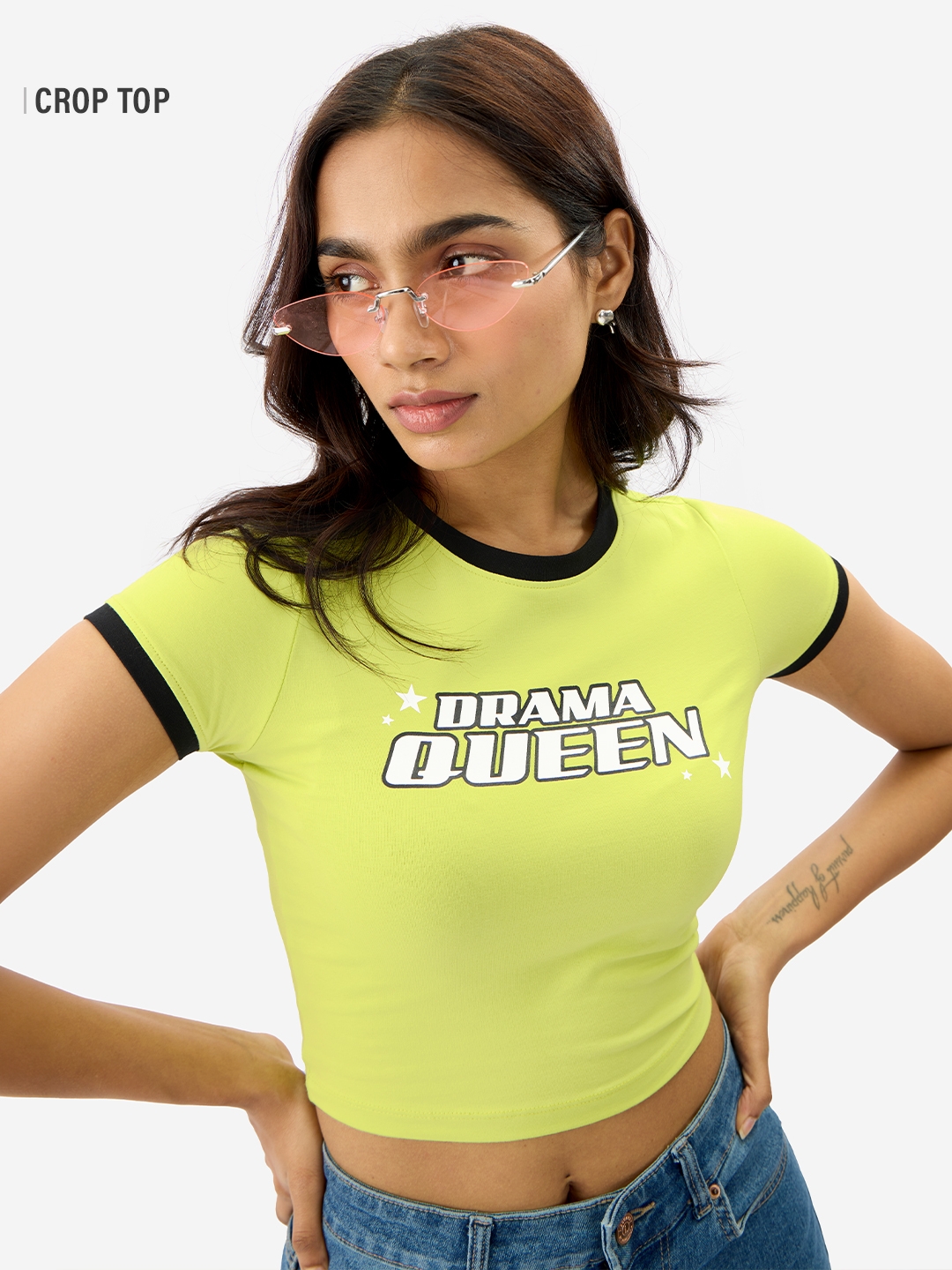 The Souled Store | Women's  Original Drama Queen  Cropped Top