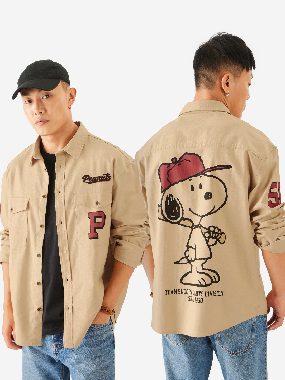The Souled Store | Men's Peanuts Big 50 Utility Casual Shirt
