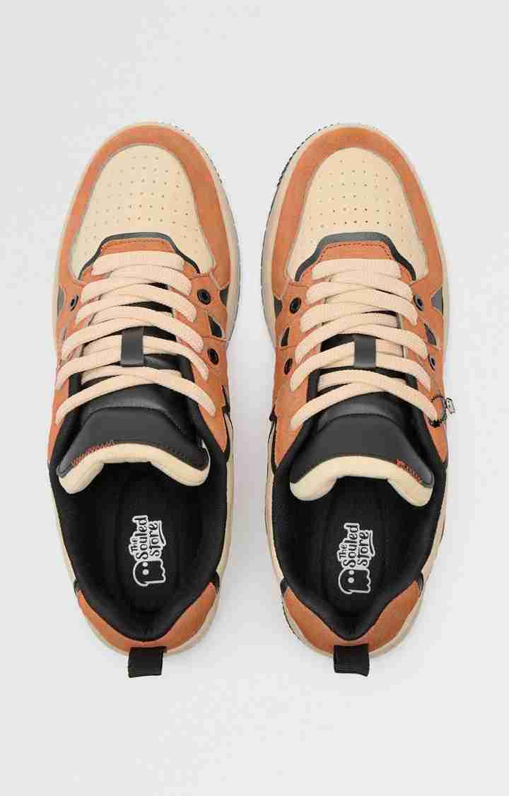 The Soulted Store Urban Blaze: Orange Men Low Top Sneakers