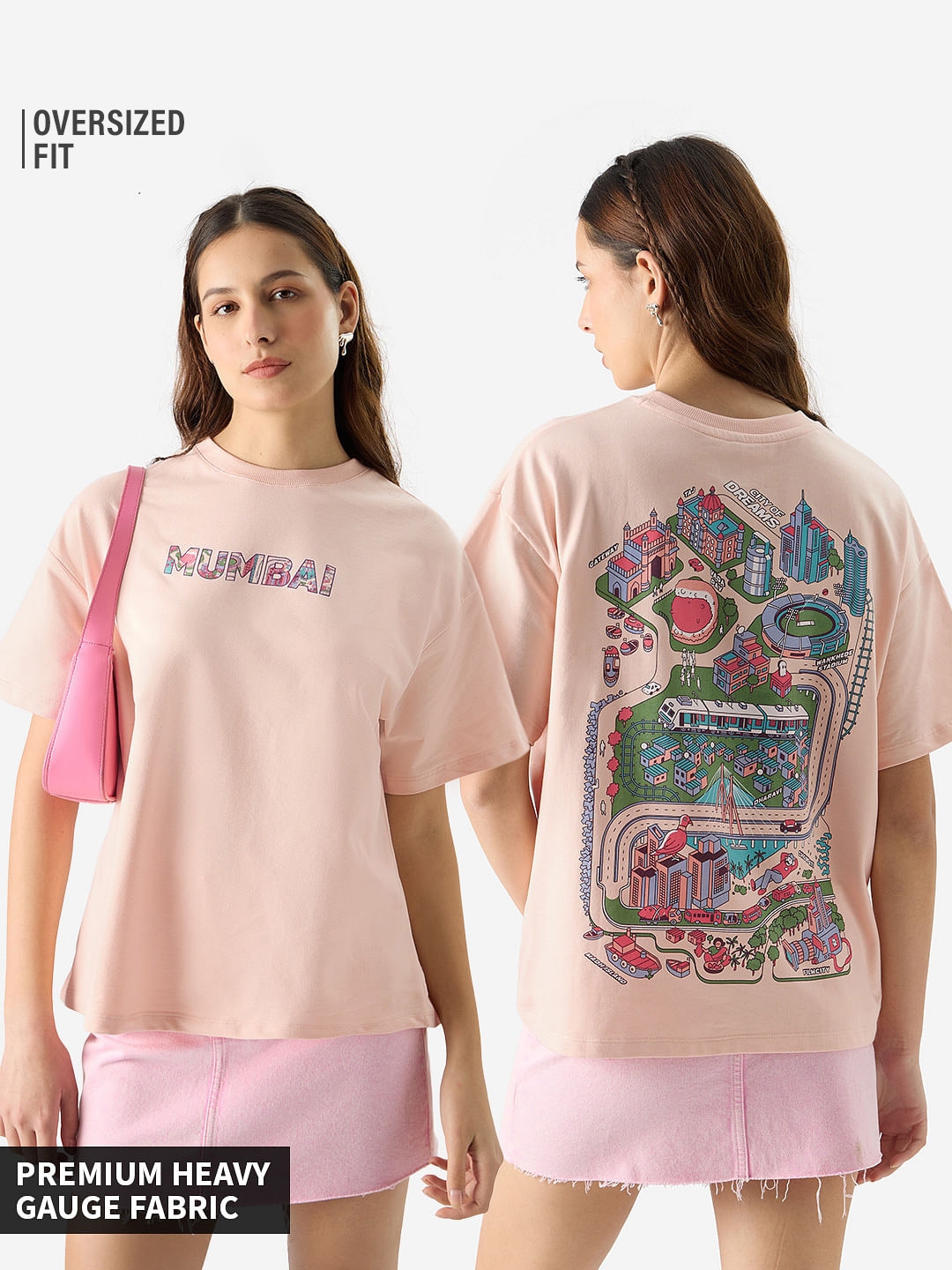The Souled Store | Women's TSS Originals: Mumbai Women's Oversized T-Shirt