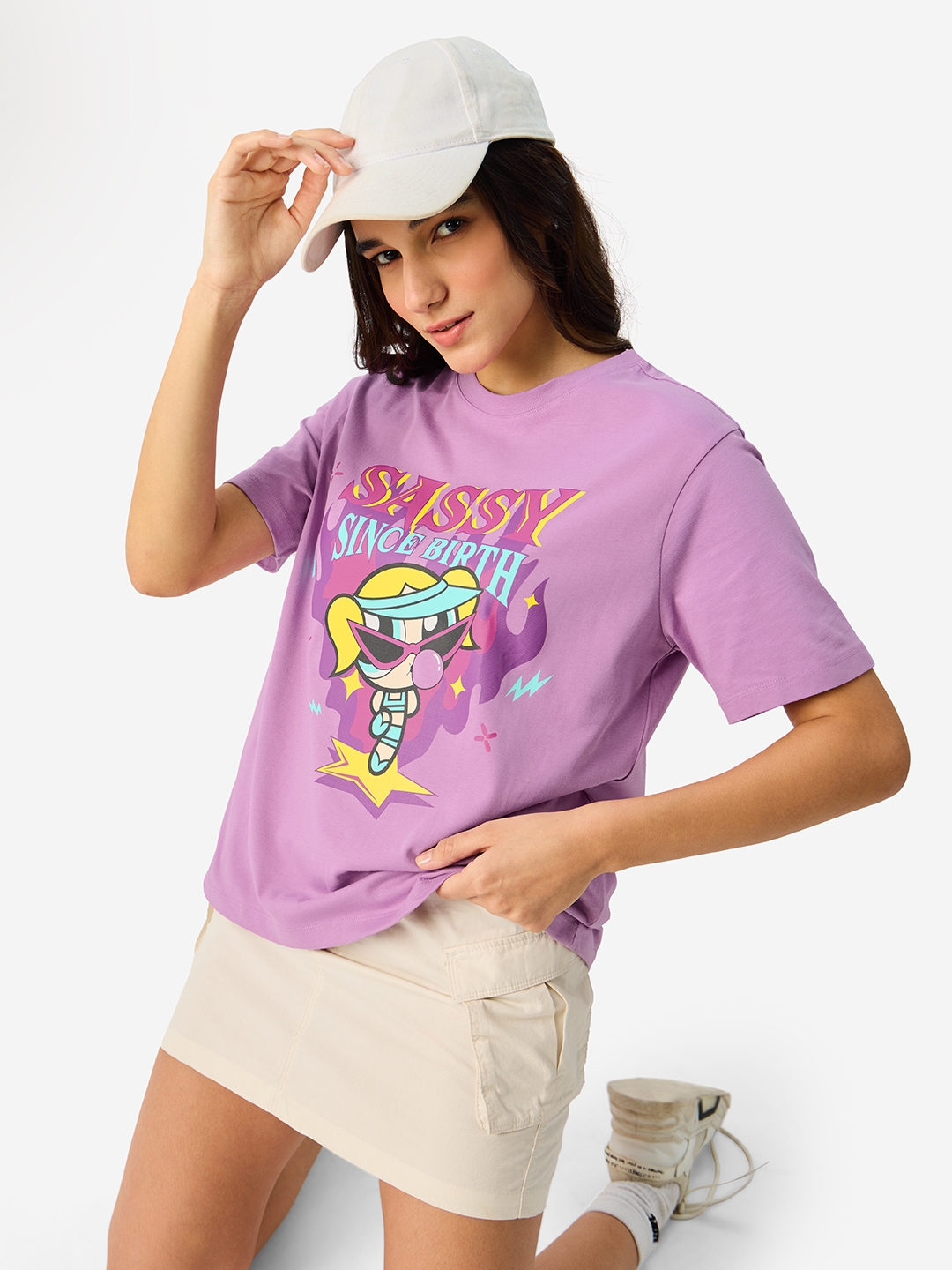 Women's  Powerpuff Girls Sassy Since Birth  Oversized T-Shirt