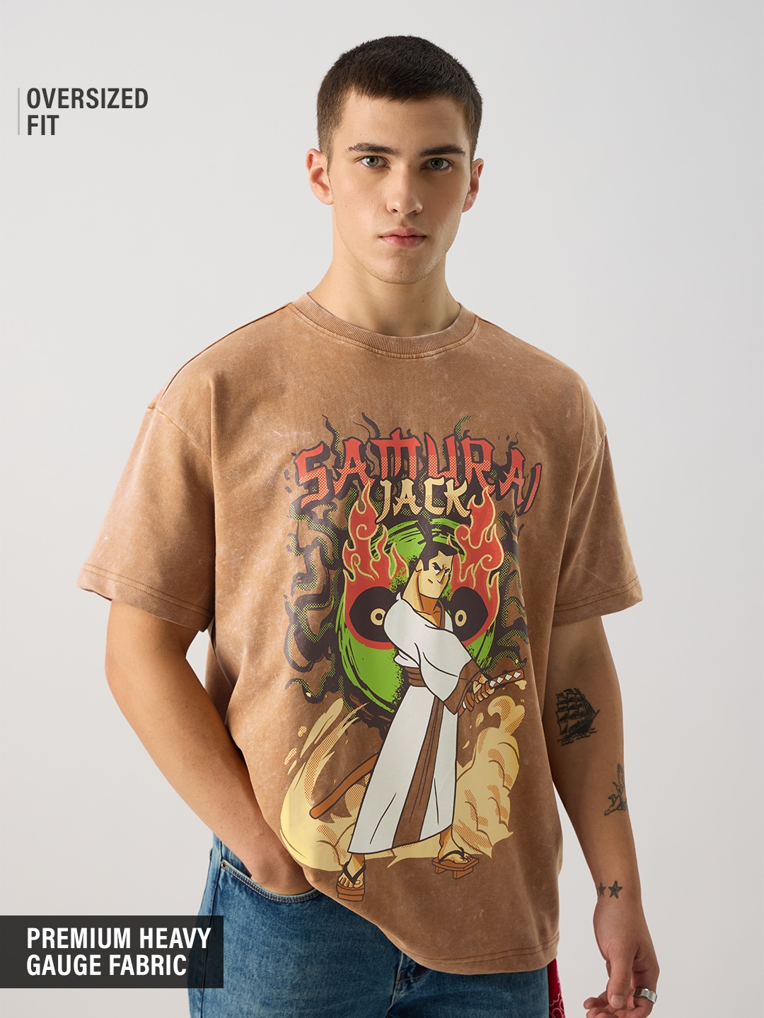 The Souled Store | Men's Samurai Jack Blade Oversized T-Shirts
