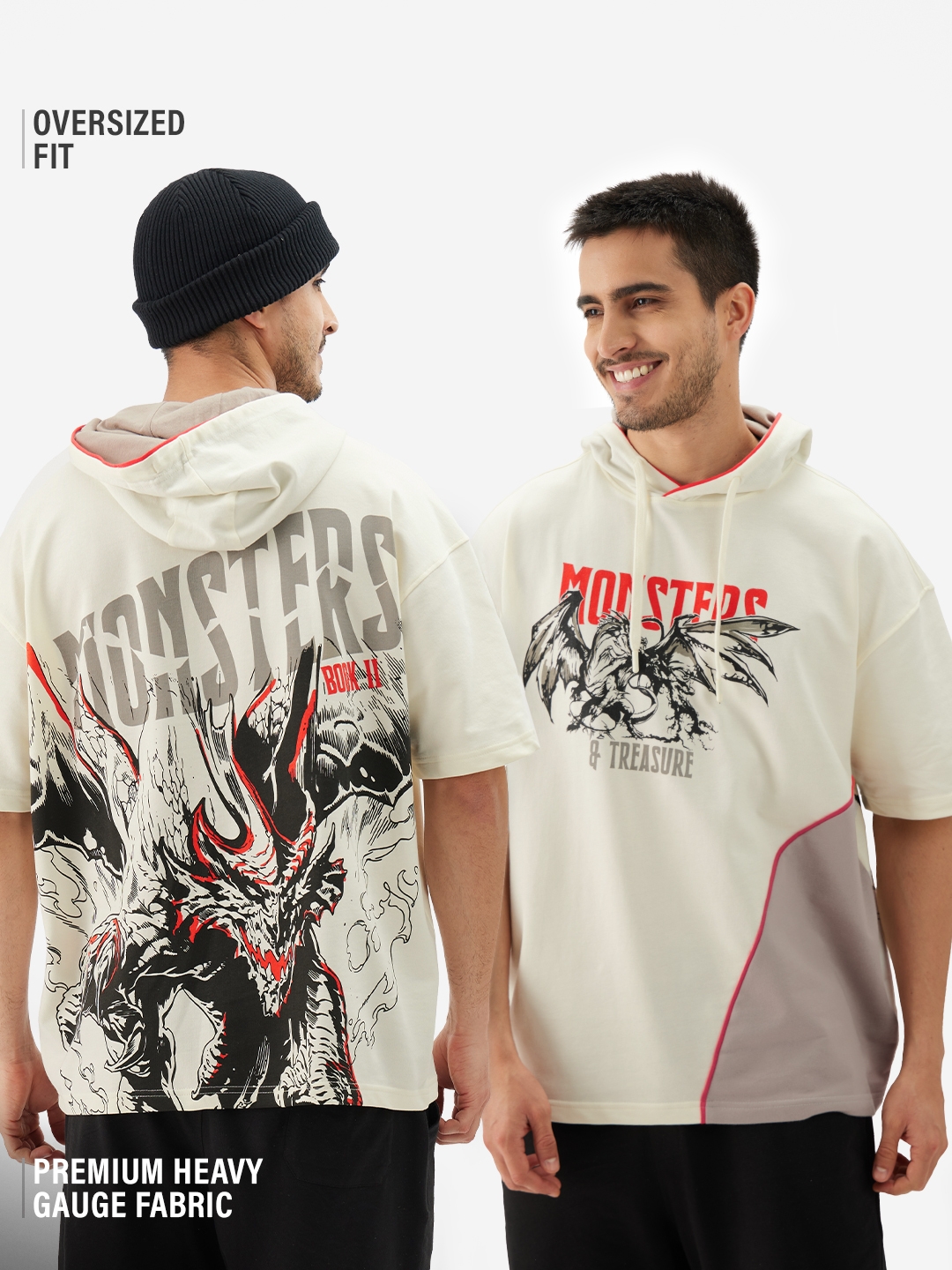 The Souled Store | Men's Dungeons Dragons Monsters Treasure Hooded T-Shirt