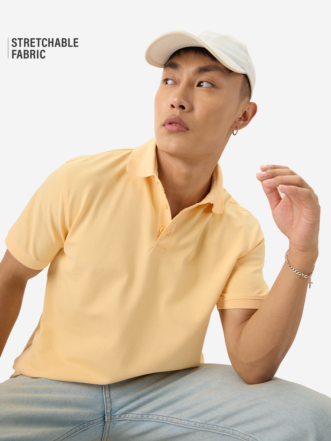 The Souled Store | Men's Solids Limelight Polo T-Shirt