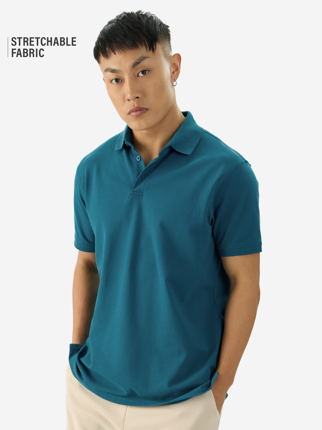 The Souled Store | Men's Solids Sailor Polo T-Shirt