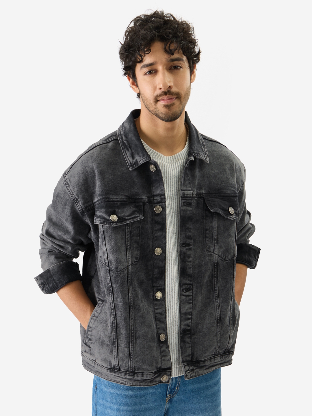 The Souled Store | Men's Solids Ebony Casual Shirt