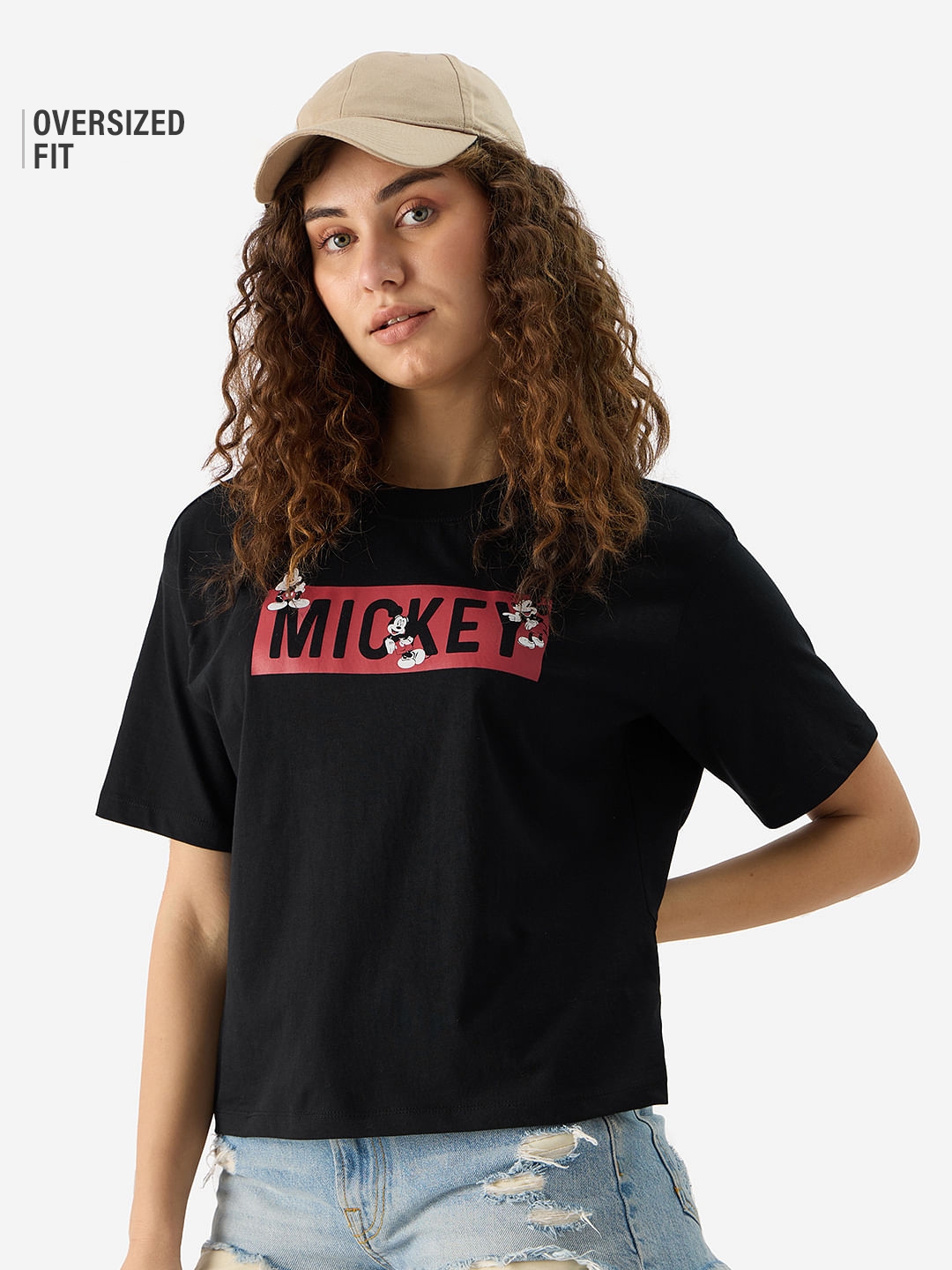 Women's Disney: Mickey Expression Women's Oversized T-Shirt
