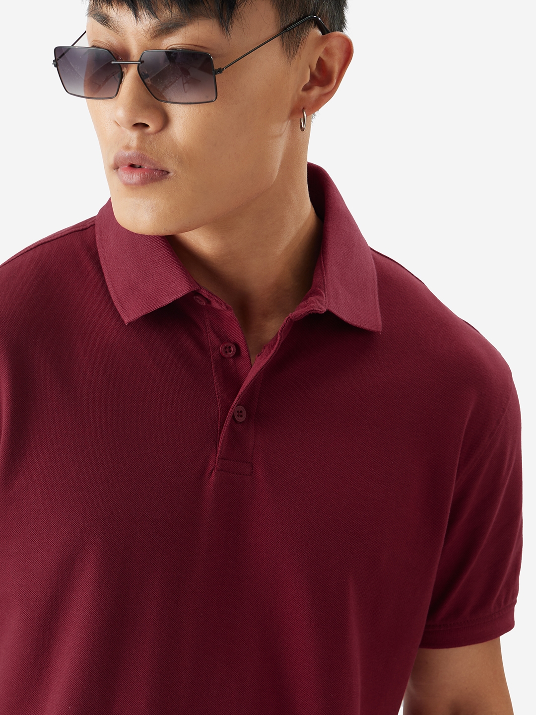 The Souled Store | Men's Solids: Rhubarb Polo T-Shirt