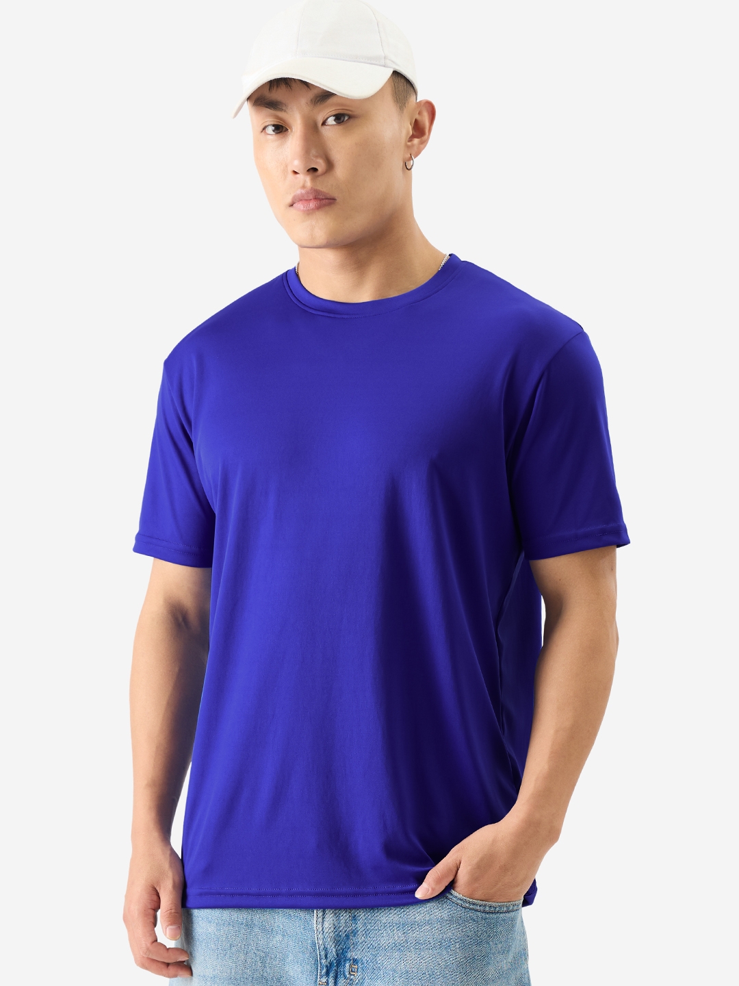 The Souled Store | Men's Solids: Bang Blue T-Shirts