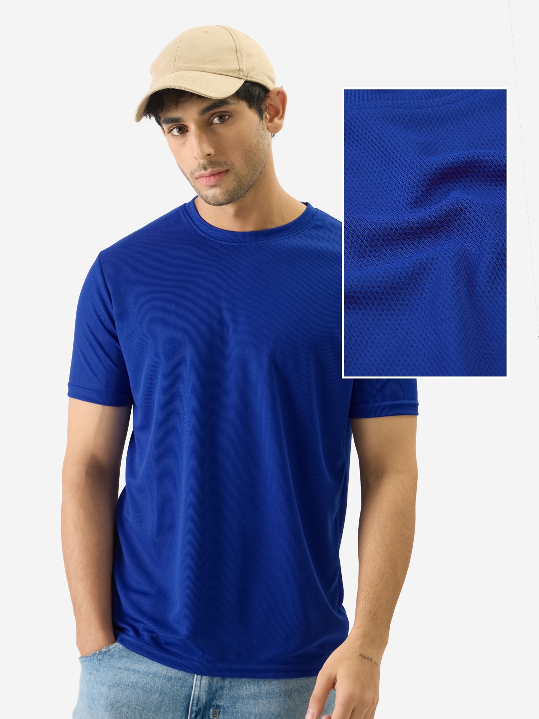 Men's Solid: MI blue T-Shirts