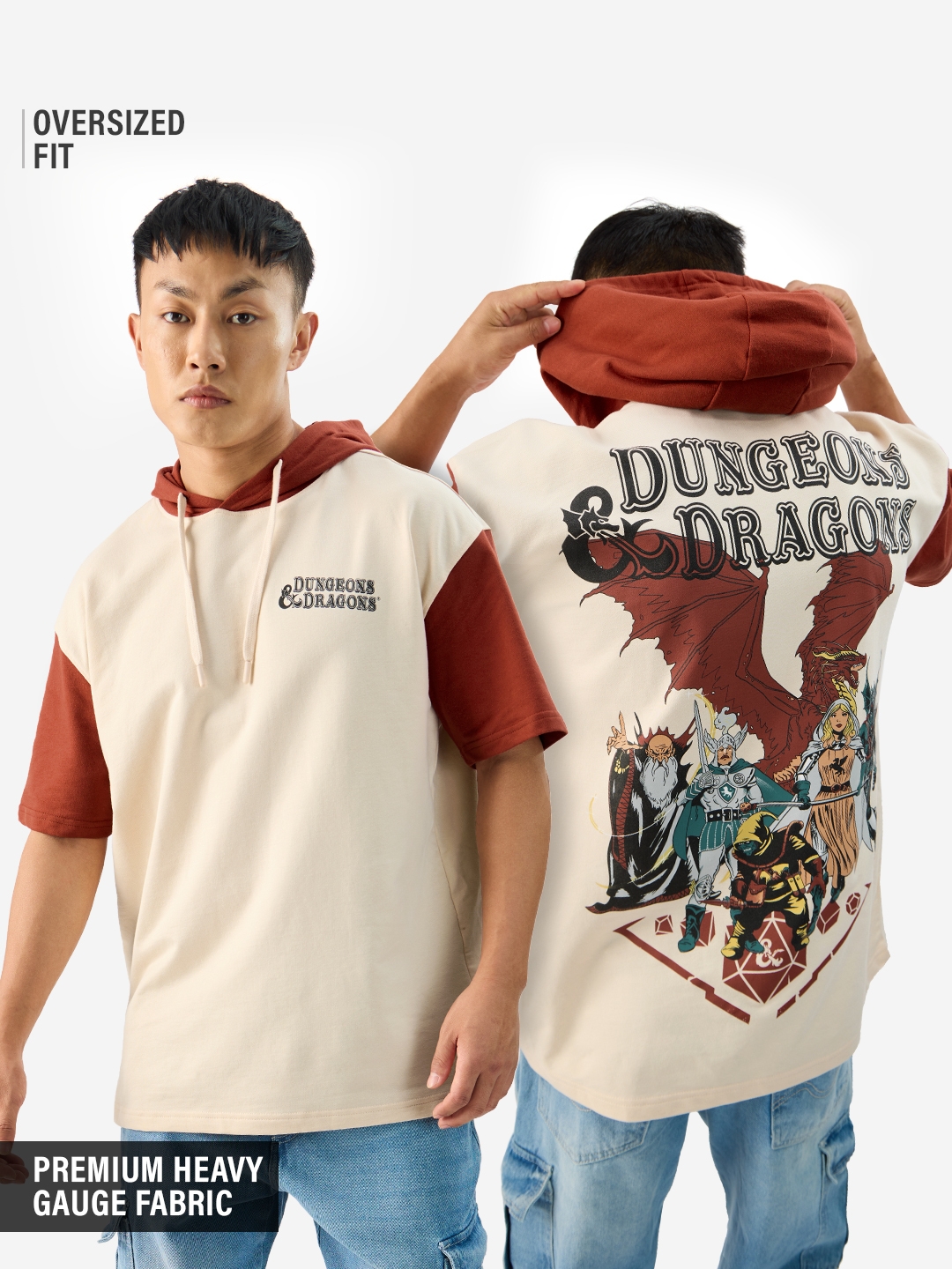 The Souled Store | Men's Dungeons & Dragons Vintage Hooded T-Shirts