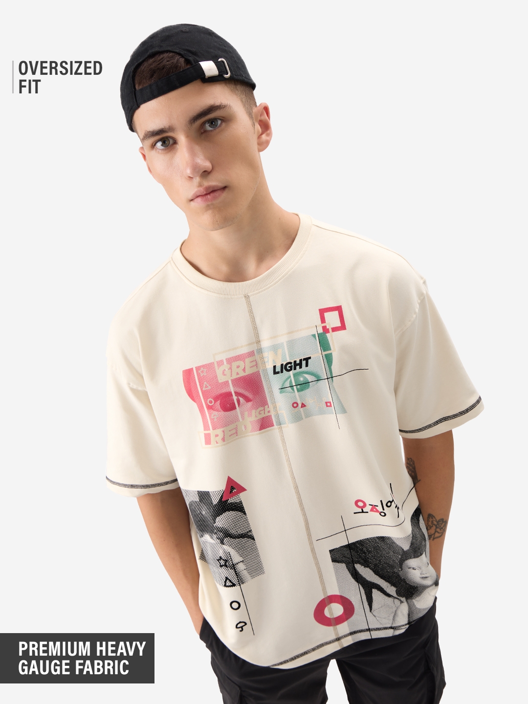 Men's Squid Game Let's Play Oversized T-Shirts