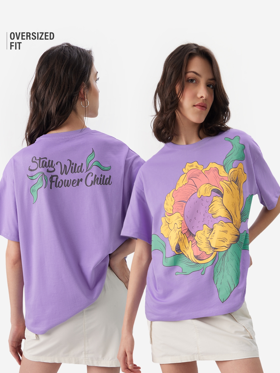 The Souled Store | Women's TSS Originals: Flower Child Women's Oversized T-Shirt