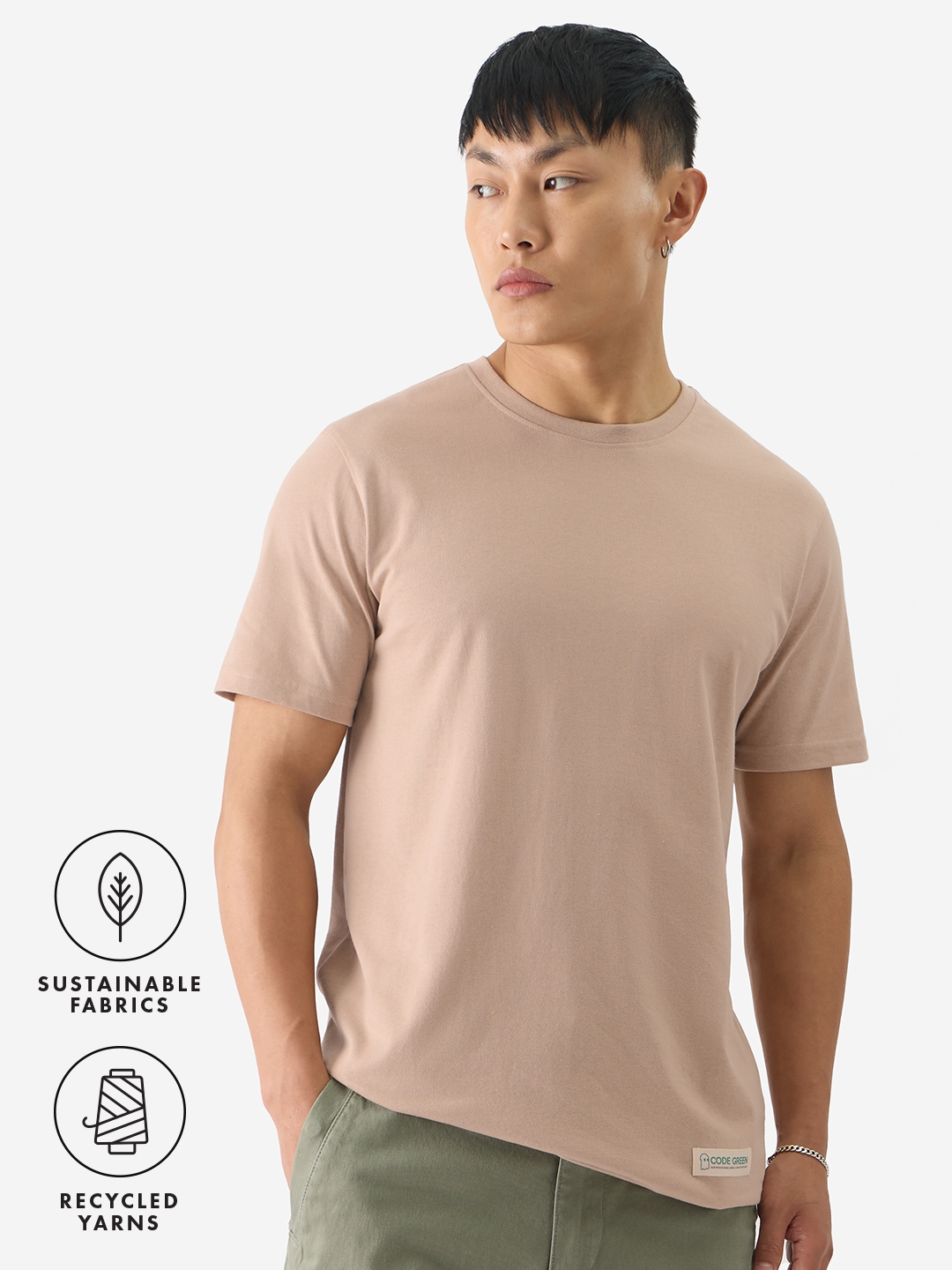 Men's Classic Sustainable Tee: Beige T-Shirts