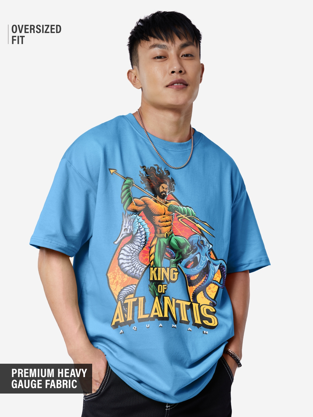 Men's Aquaman: King Of Atlantis Oversized T-Shirt