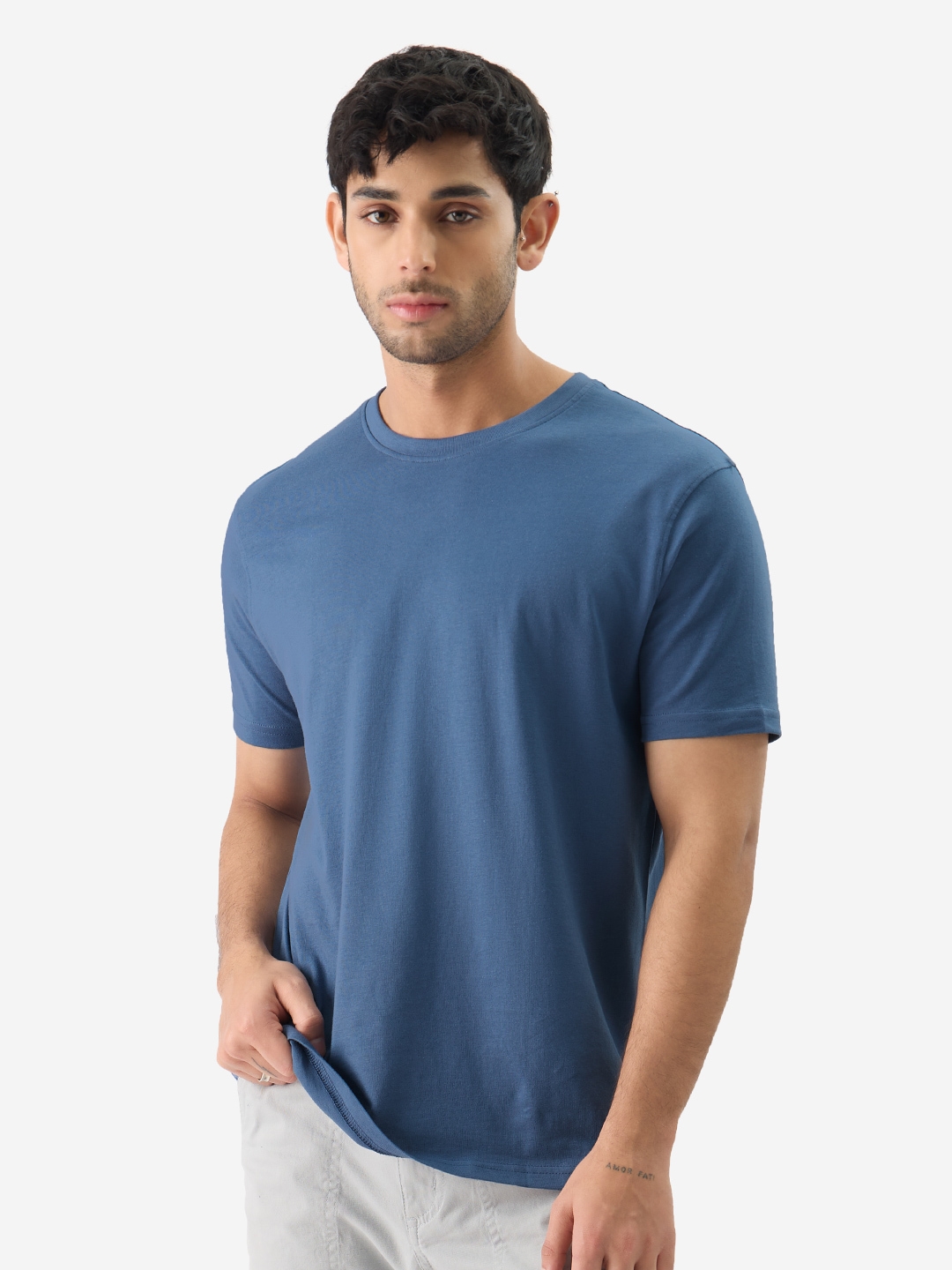 The Souled Store | Men's Classic Sustainable Tee: Indigo Bliss T-Shirt