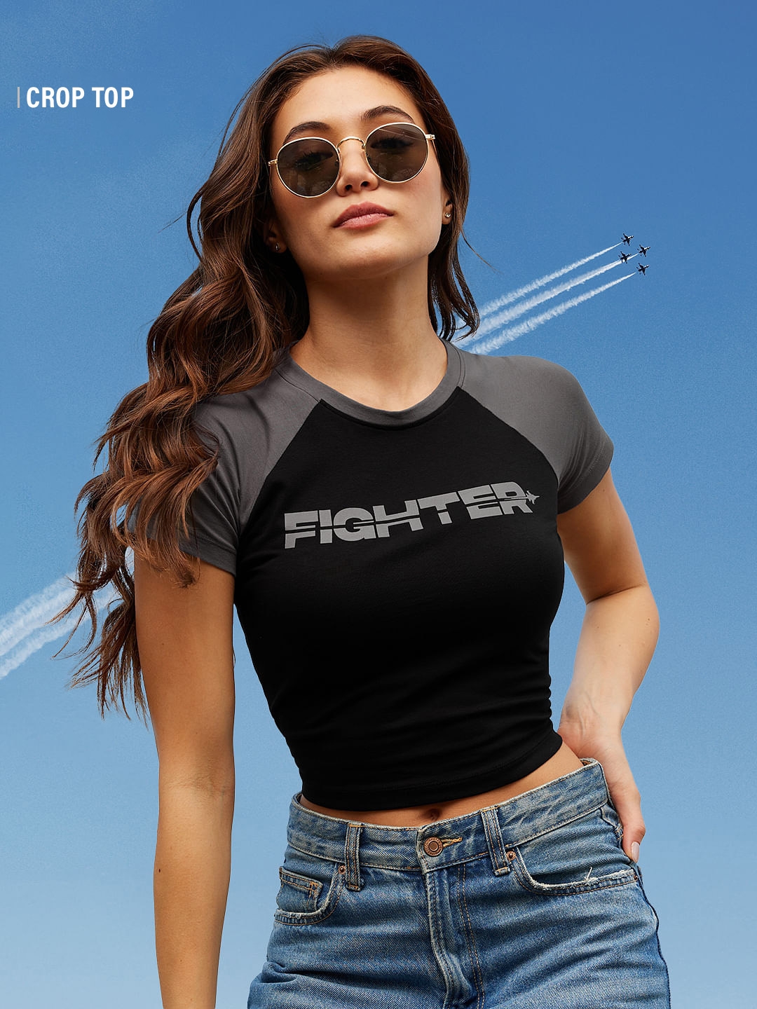 The Souled Store | Women's Fighter: Spirit Women's Cropped Tops