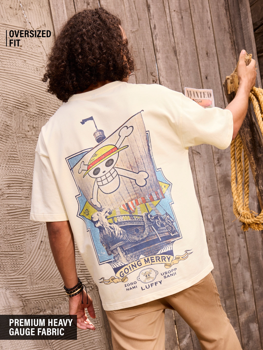 The Souled Store | Men's One Piece Going Merry Oversized T-Shirts