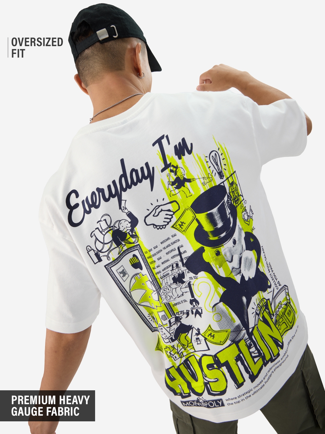 Men's Monopoly Hustlin' Oversized T-Shirts