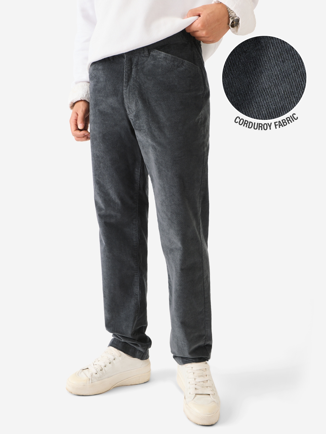 The Souled Store | Men's Charcoal Grey Trouser