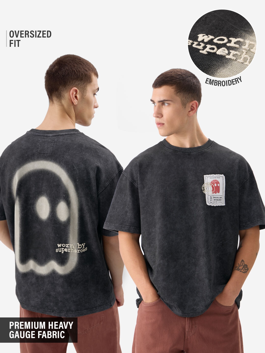 The Souled Store | Men's TSS Originals: Patchy Mr. Soul Oversized T-Shirt