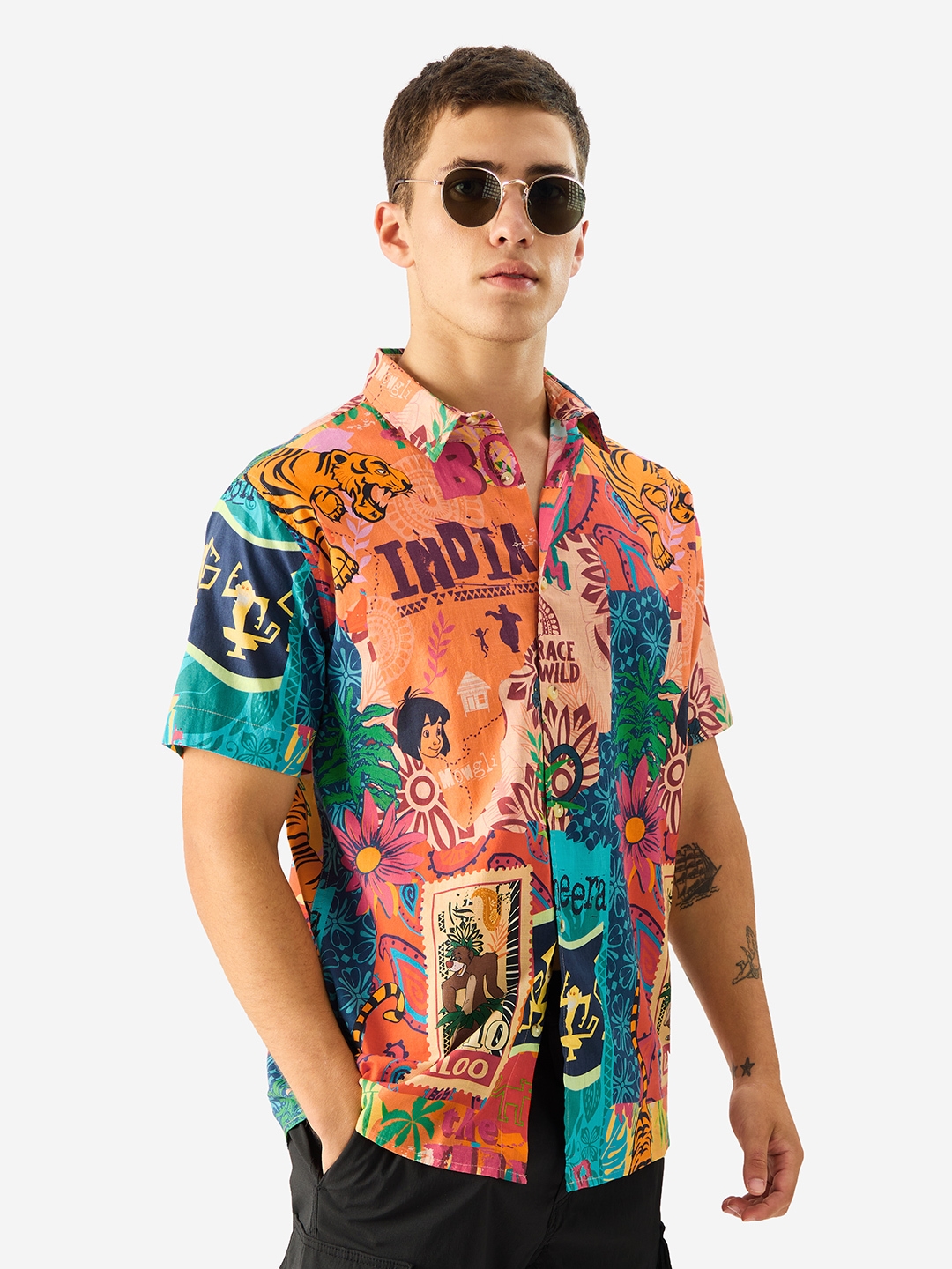 The Souled Store | Men's Jungle Book Indie Print Summer Casual Shirt