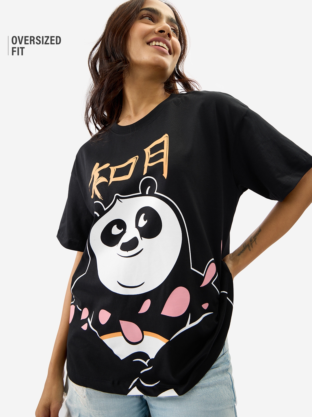 Women's Kung Fu Panda Wisdom  Oversized T-Shirt