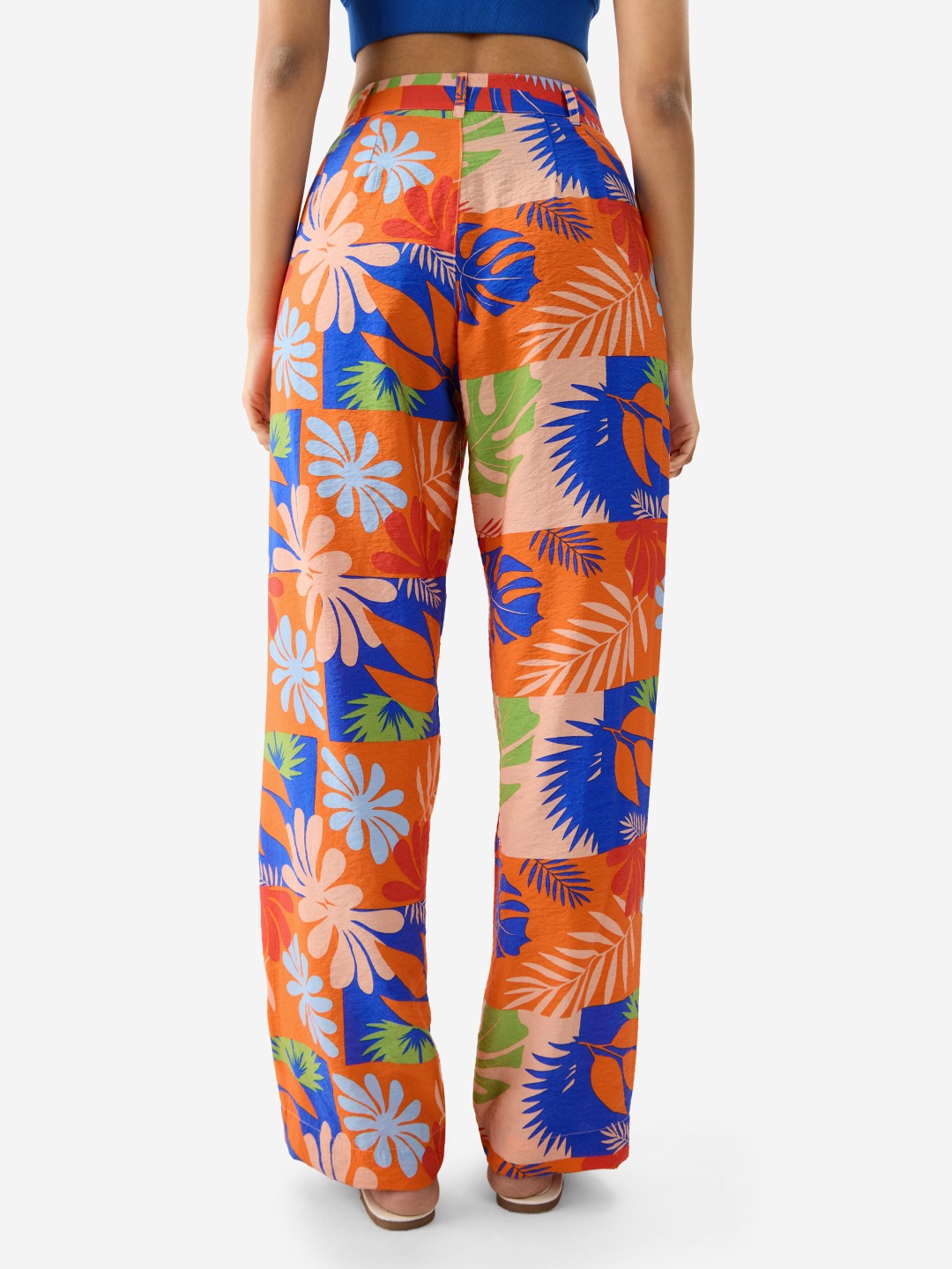 Women's Multicolor Viscose Printed Casual Pants