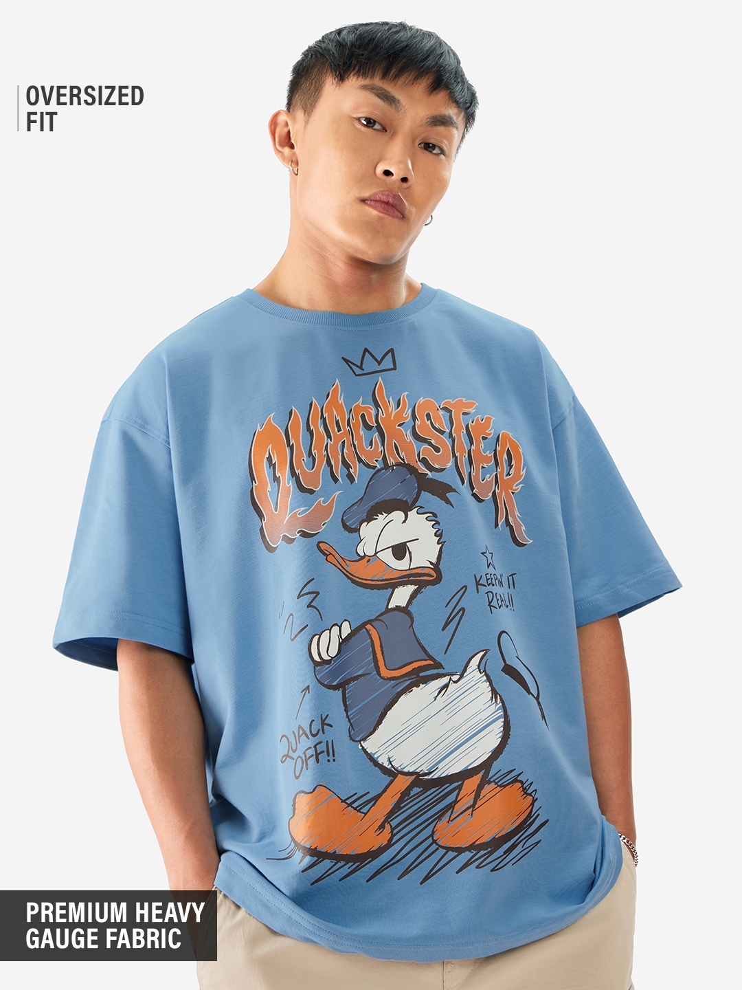 The Souled Store | Men's Donald Duck: Quackster Oversized T-Shirt