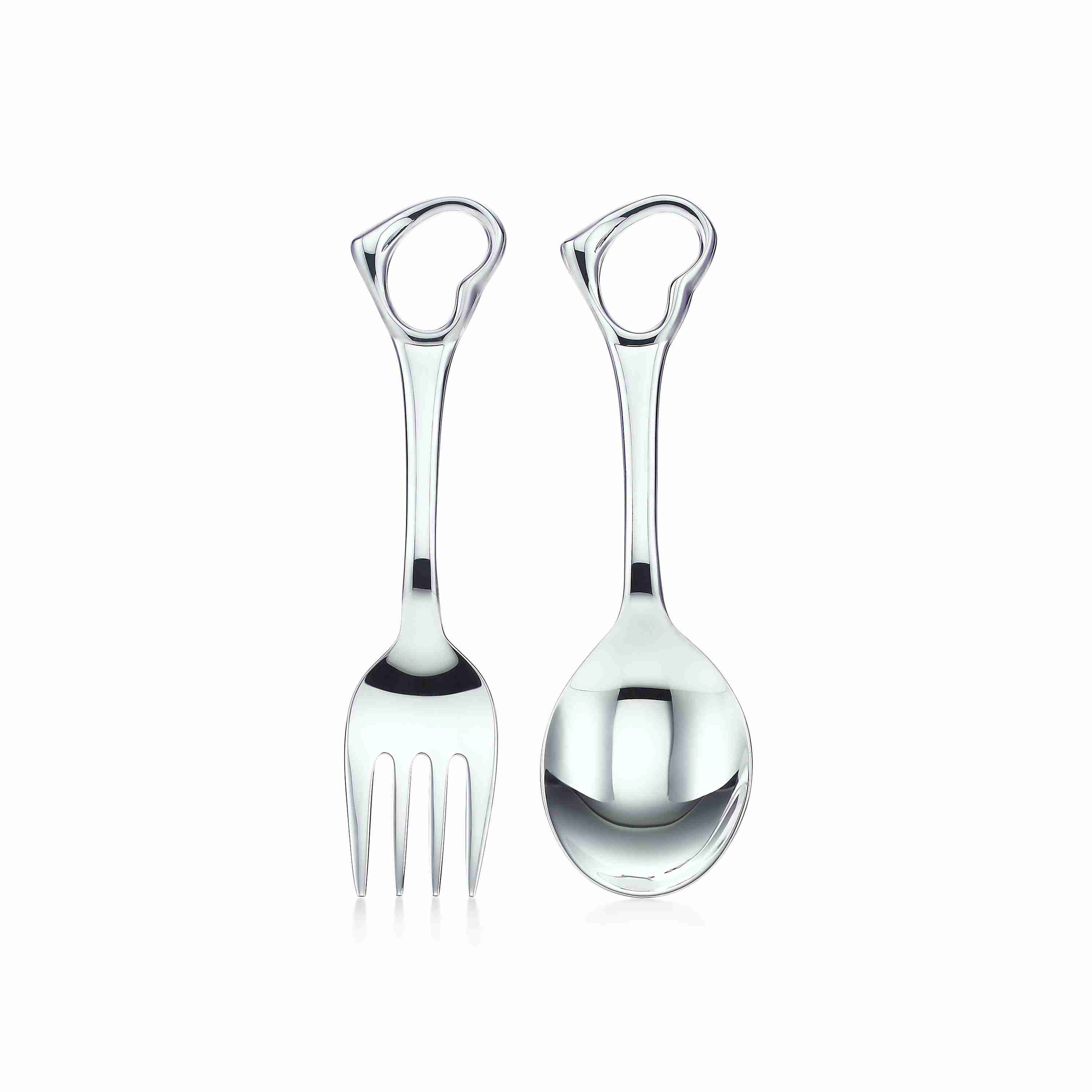 Elsa Peretti® : Open Heart Fork and Spoon Baby Set