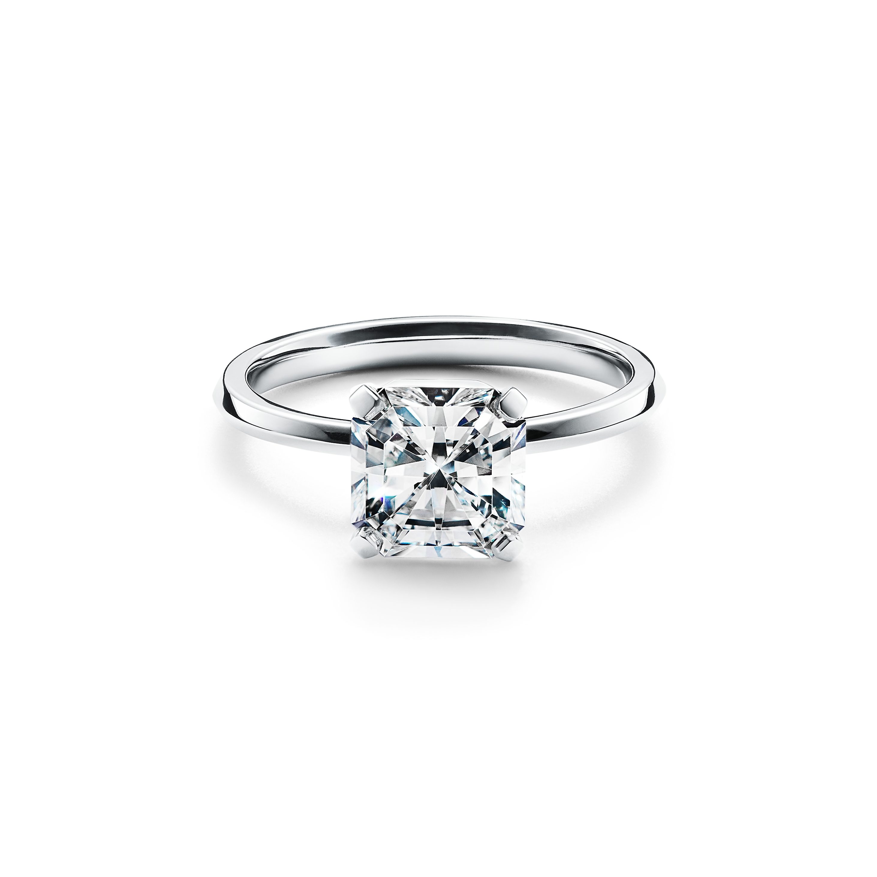 Platinum True Cut Setting Diamond Ring