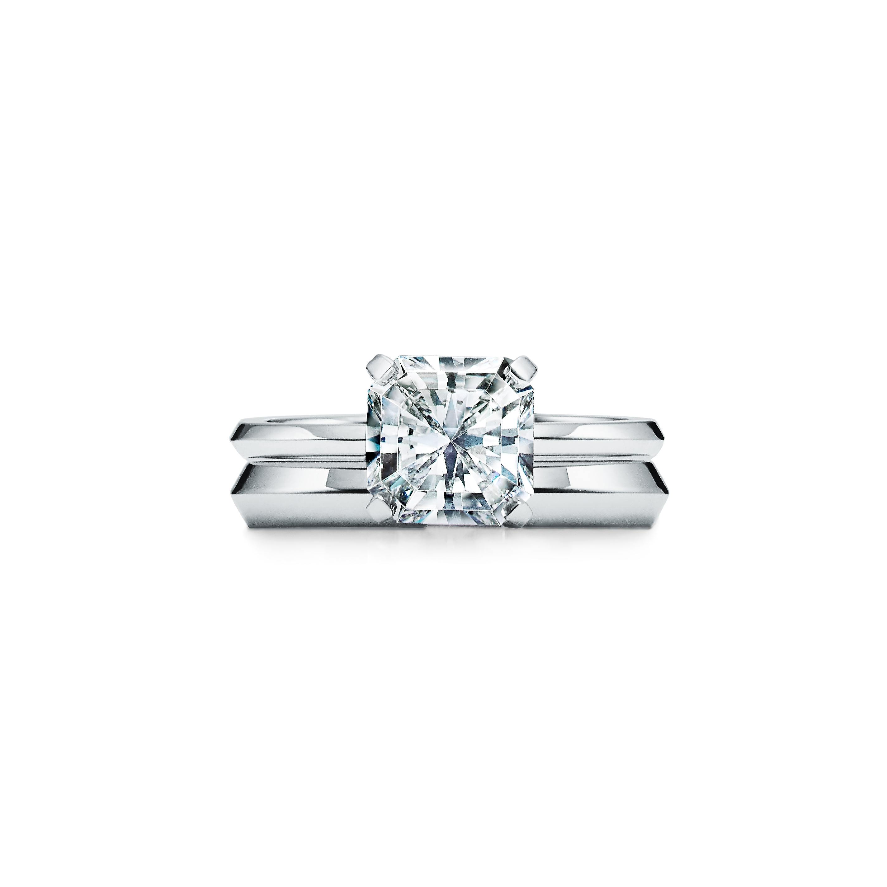Platinum True Cut Setting Diamond Ring