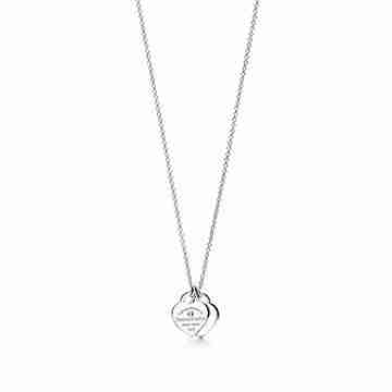 Return to Tiffany® : Heart Tag Pendant in Sterling Silver with a Diamond, Mini