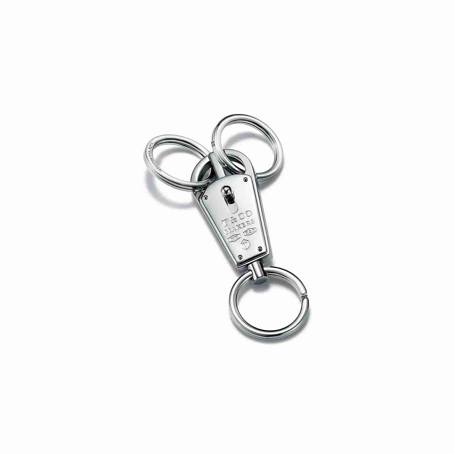 Tiffany 1837™ : Makers Valet Key Ring in Sterling Silver and Stainless Steel