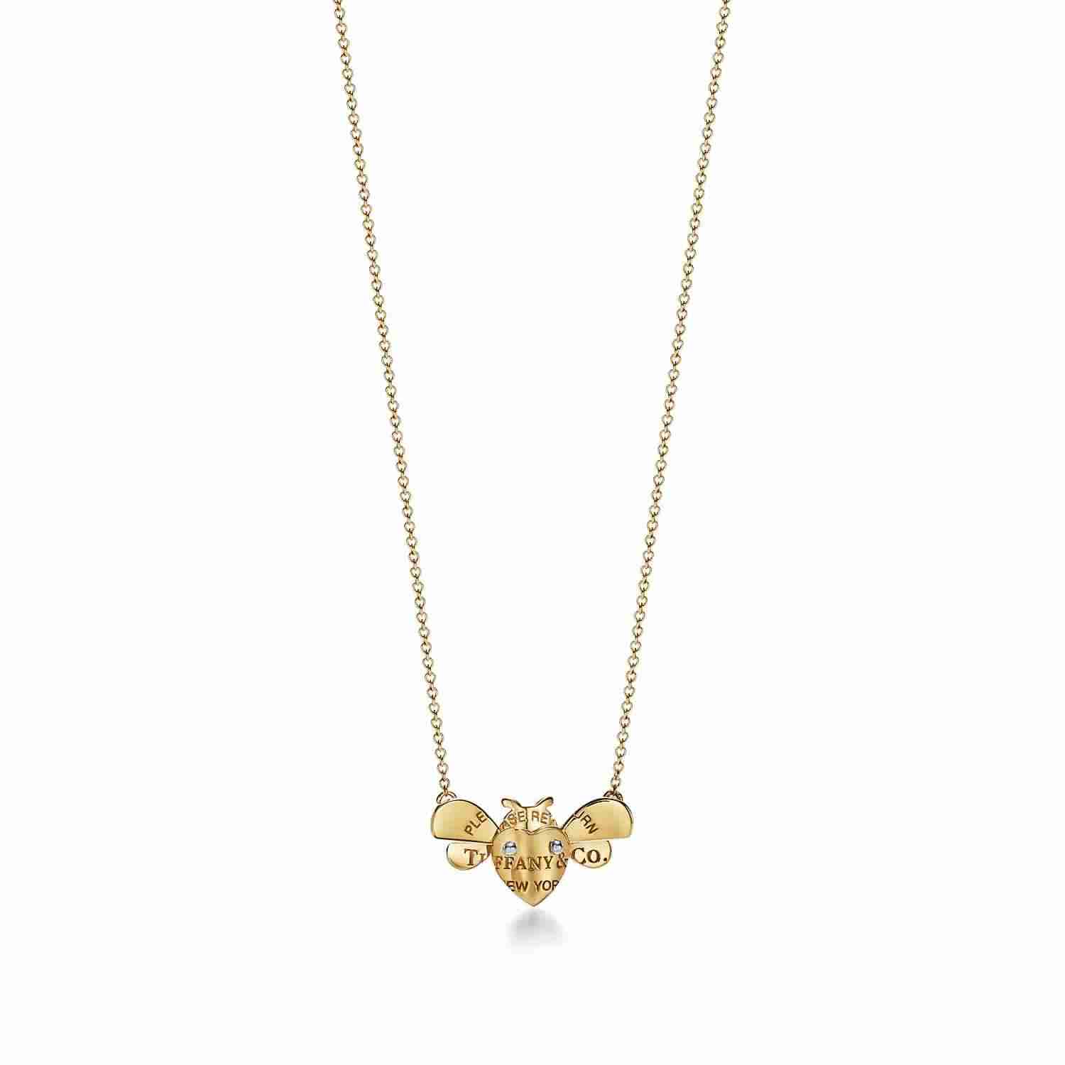 Tiffany & Co. : Bee Pendant in 18k Gold and Sterling Silver