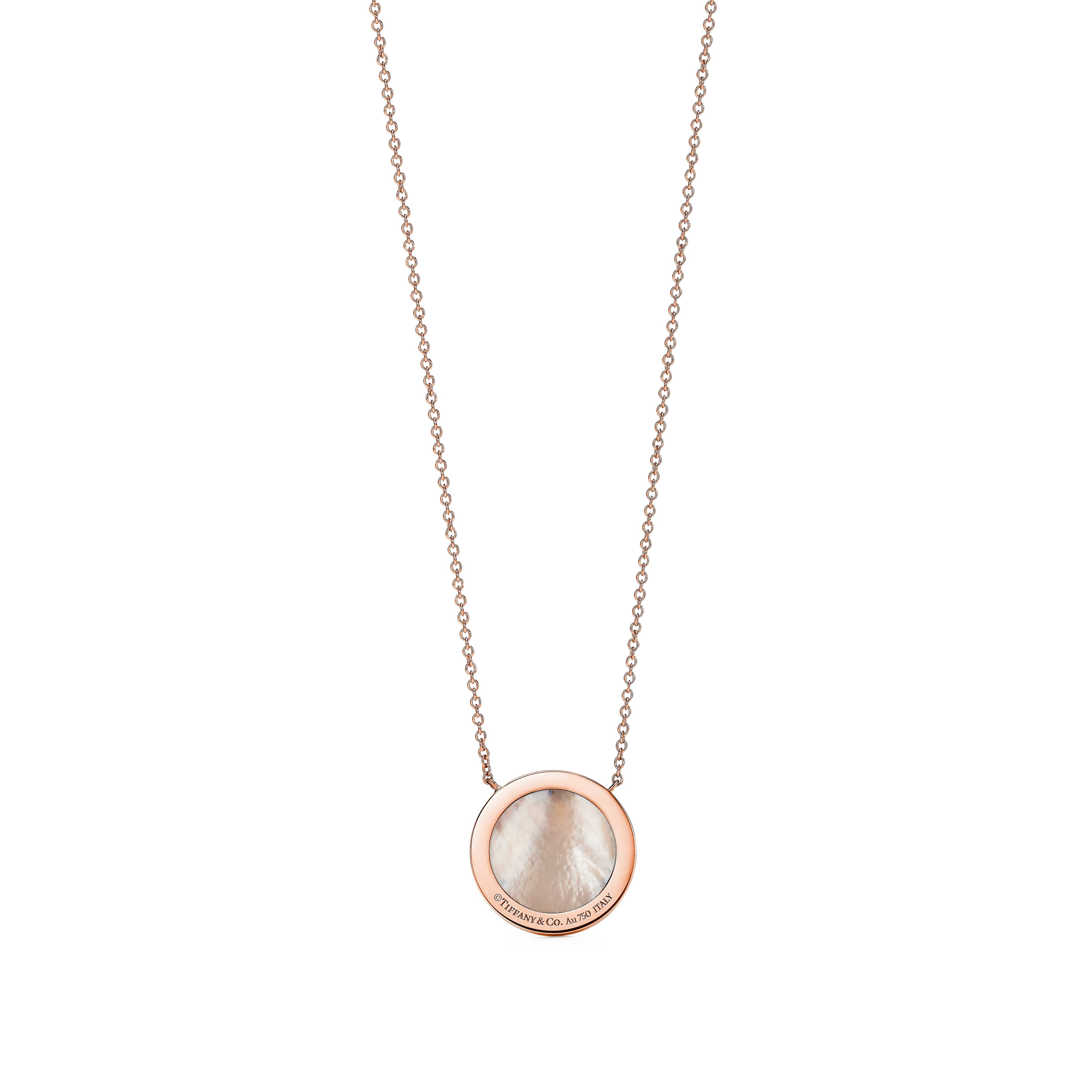 Tiffany T:Diamond and Mother-of-pearl Circle Pendant