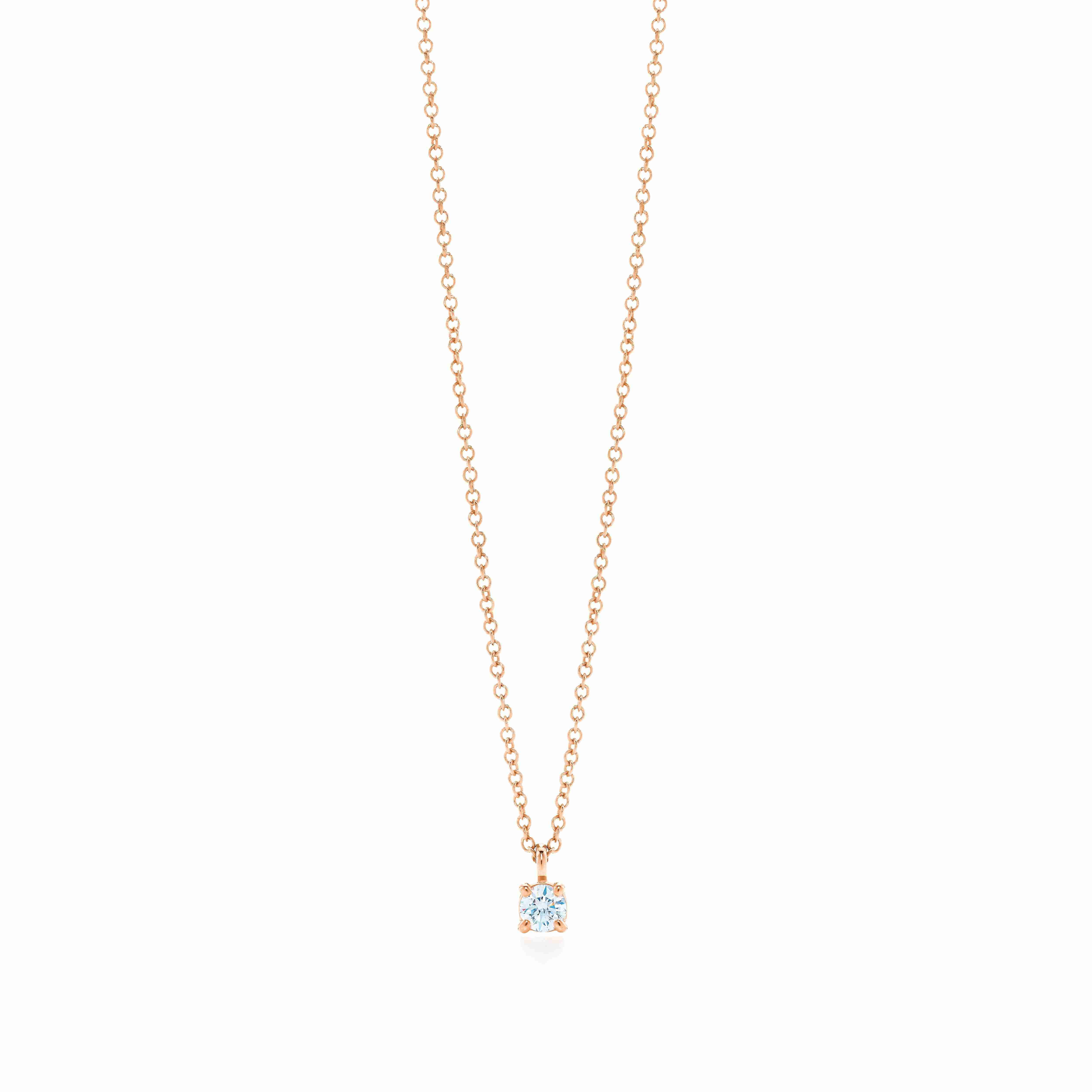 Tiffany solitaire diamond pendant