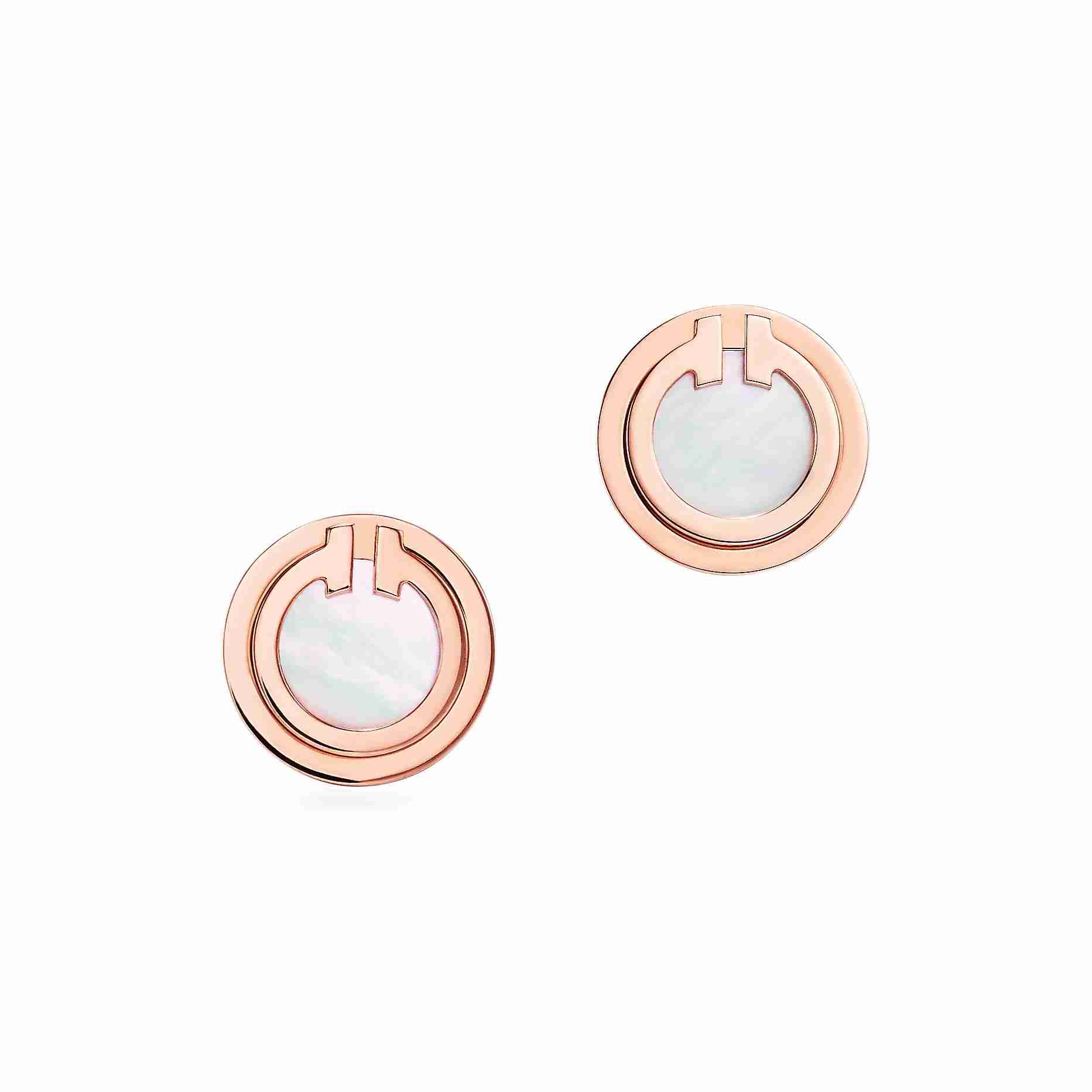 Tiffany T : Mother-of-pearl Circle Earrings