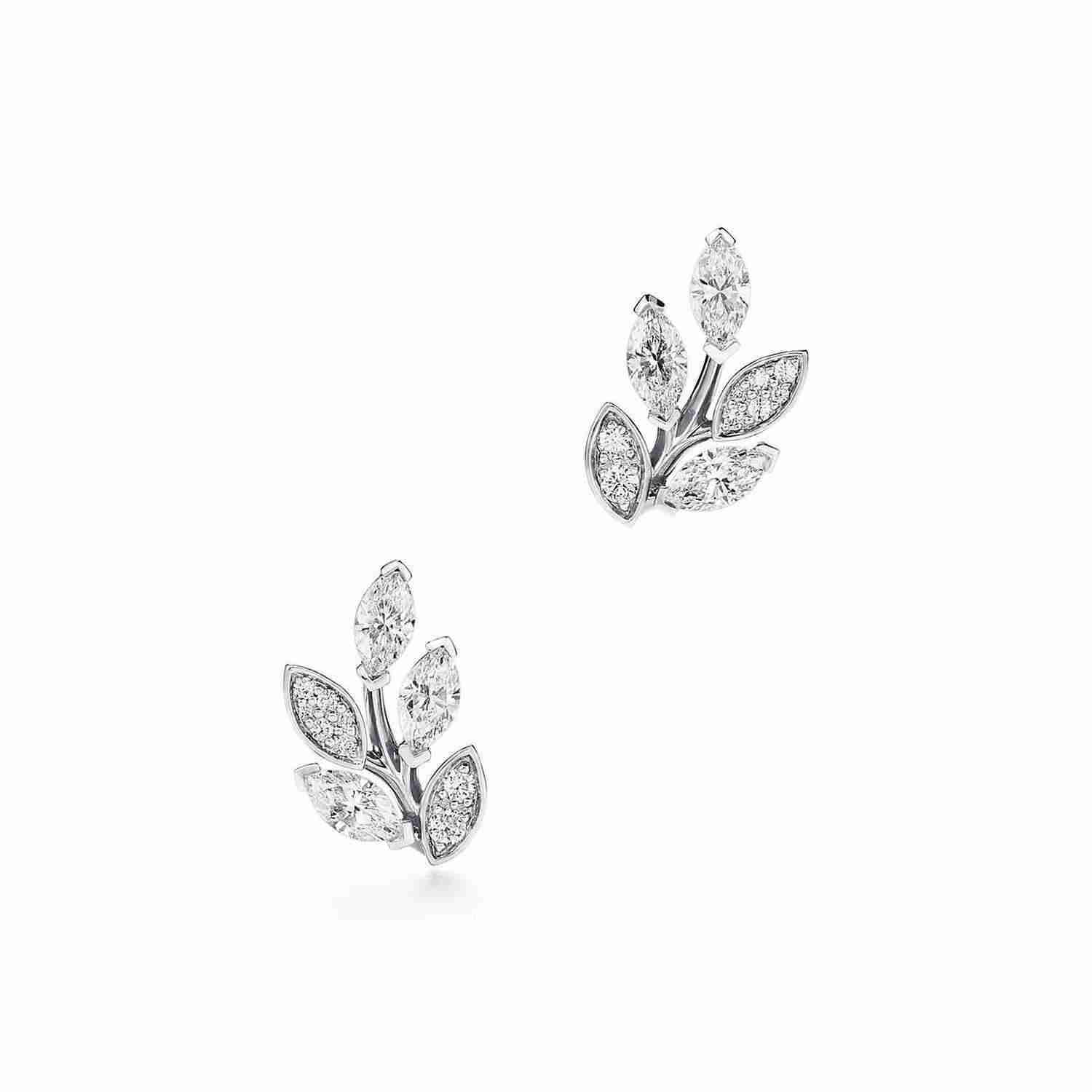 Tiffany Victoria™ : Diamond Branch Earrings in Platinum