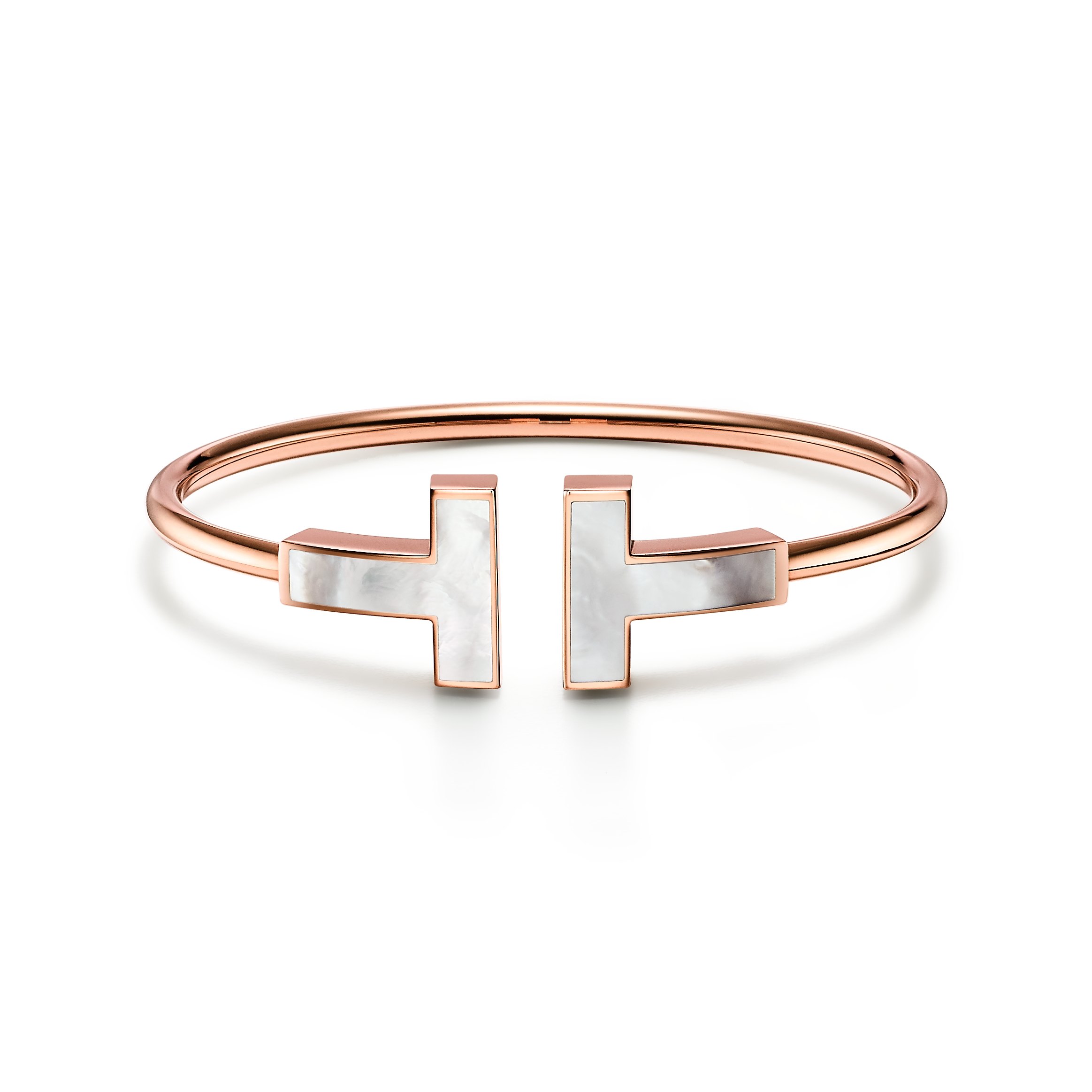 Tiffany T:Wide Mother-of-pearl Wire Bracelet