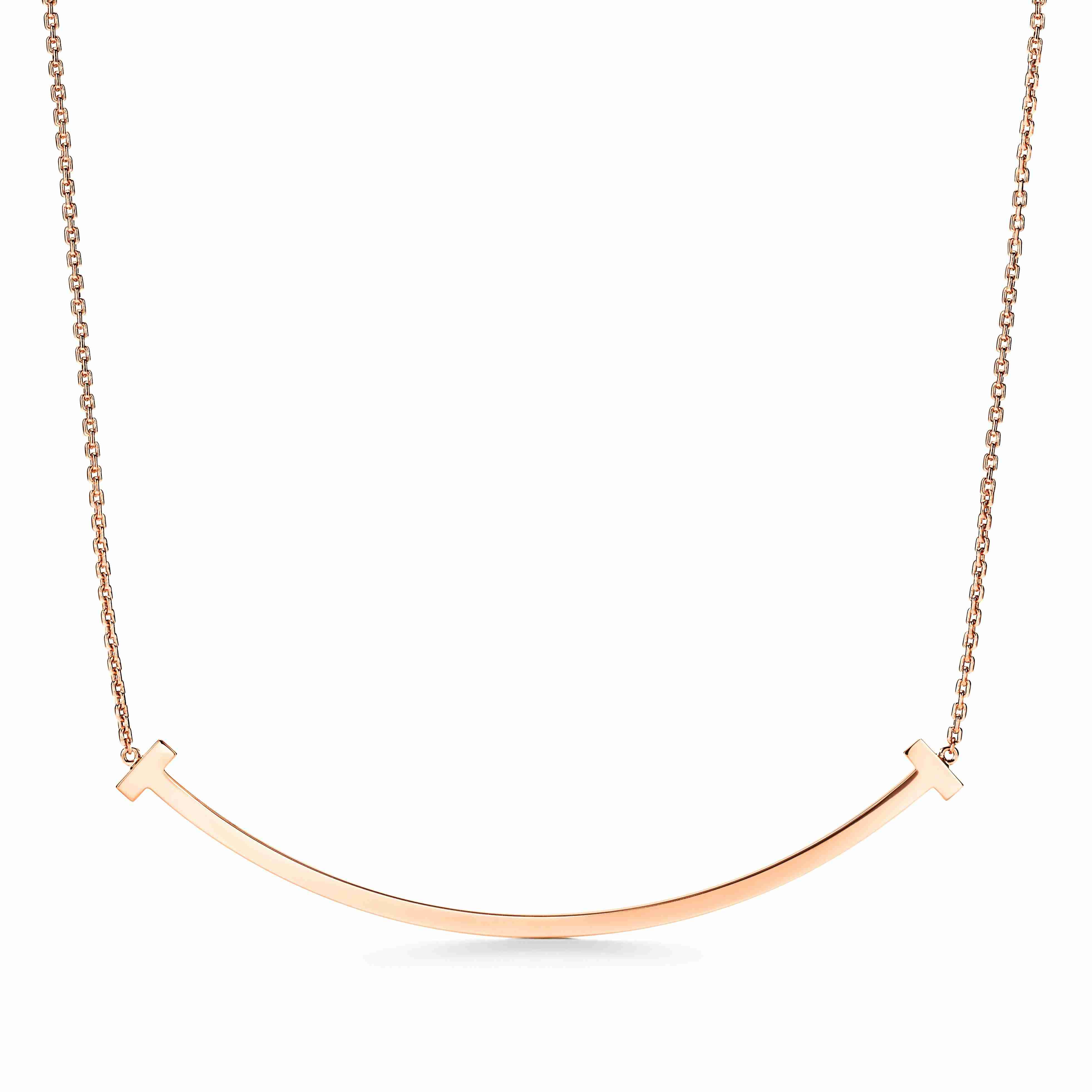 Tiffany T : Extra Large Smile Pendant in 18k Rose Gold