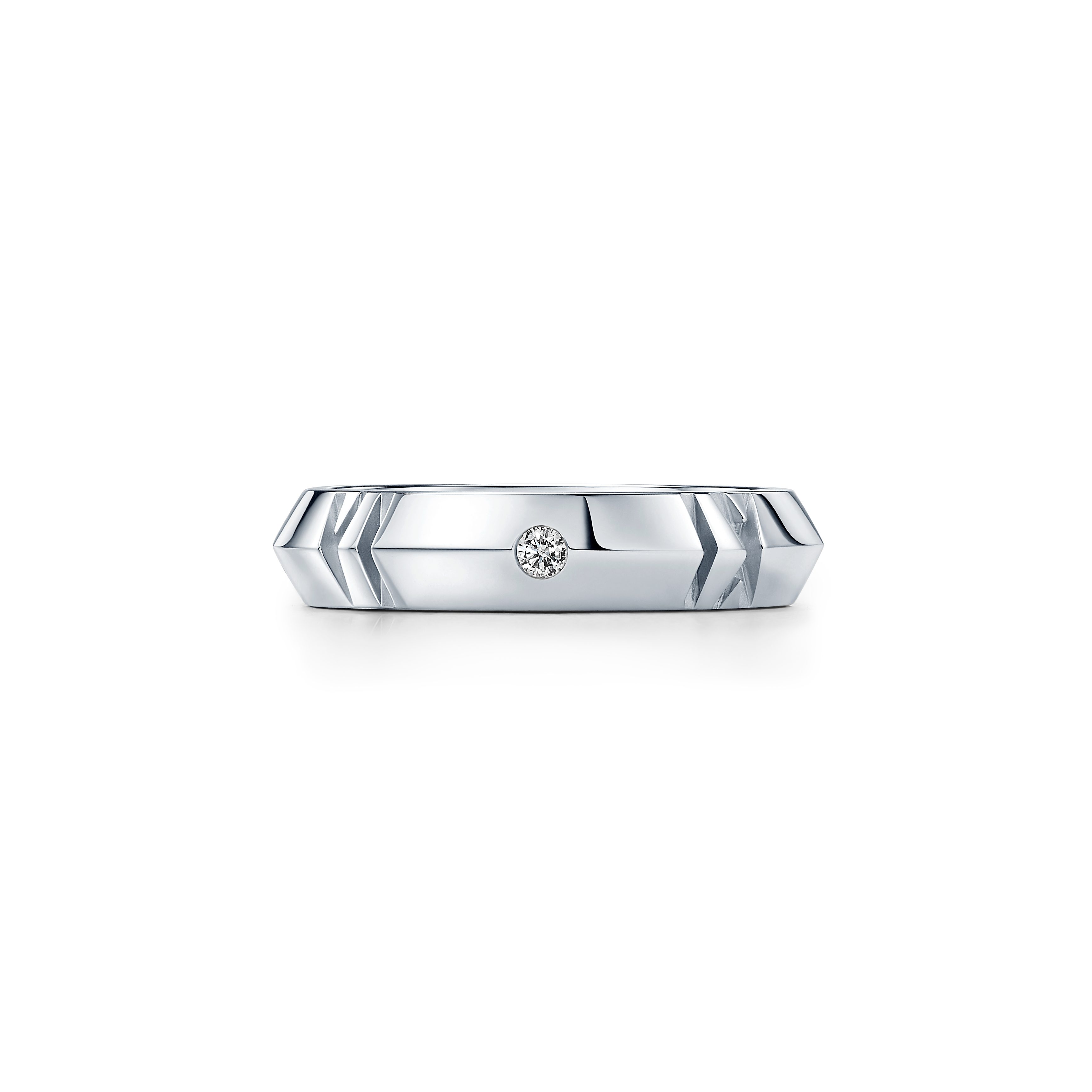 Atlas®:X Closed Narrow Ring_x000D_
in White Gold with Diamonds, 4.5 mm Wide