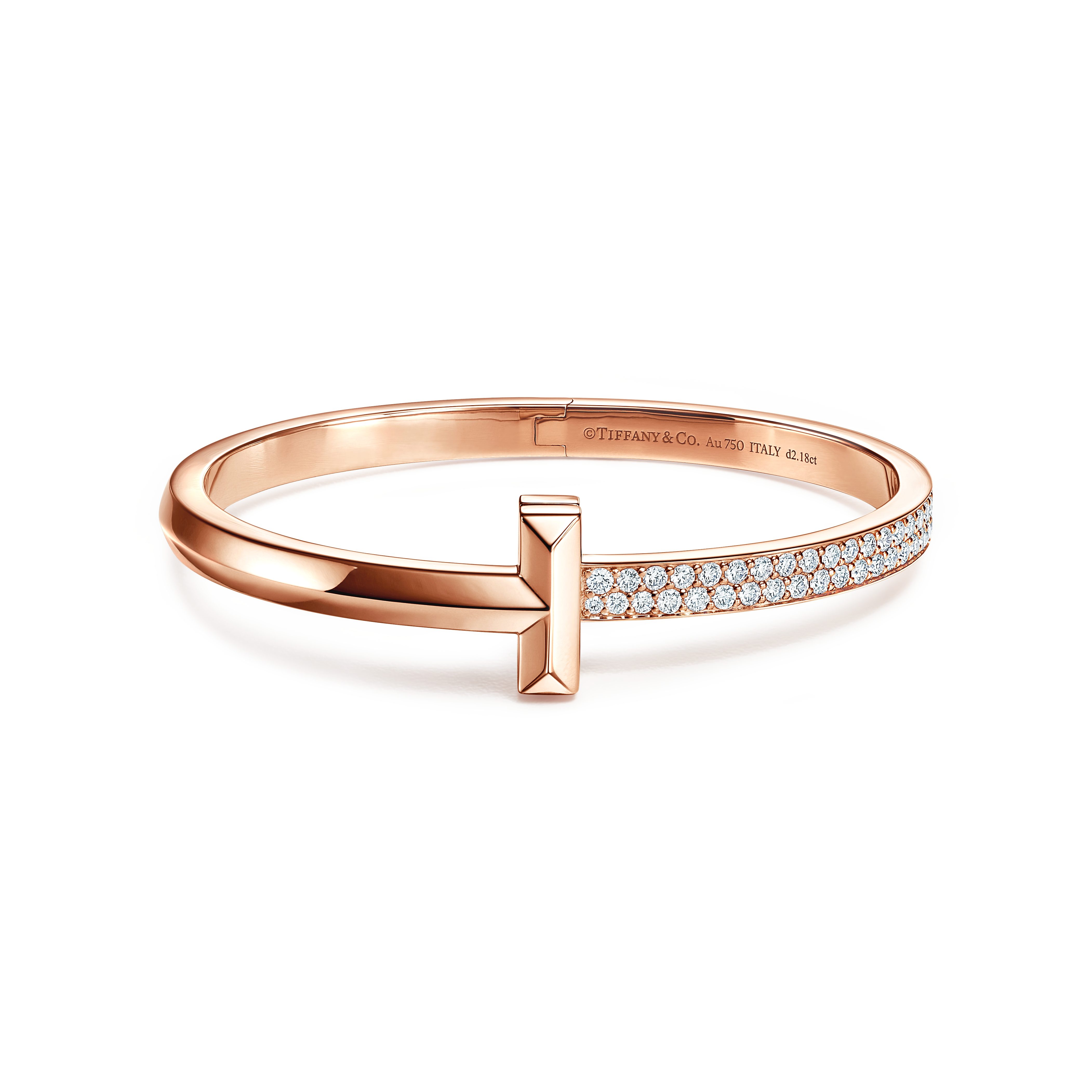 Tiffany T:T1 Wide Diamond Hinged Bangle