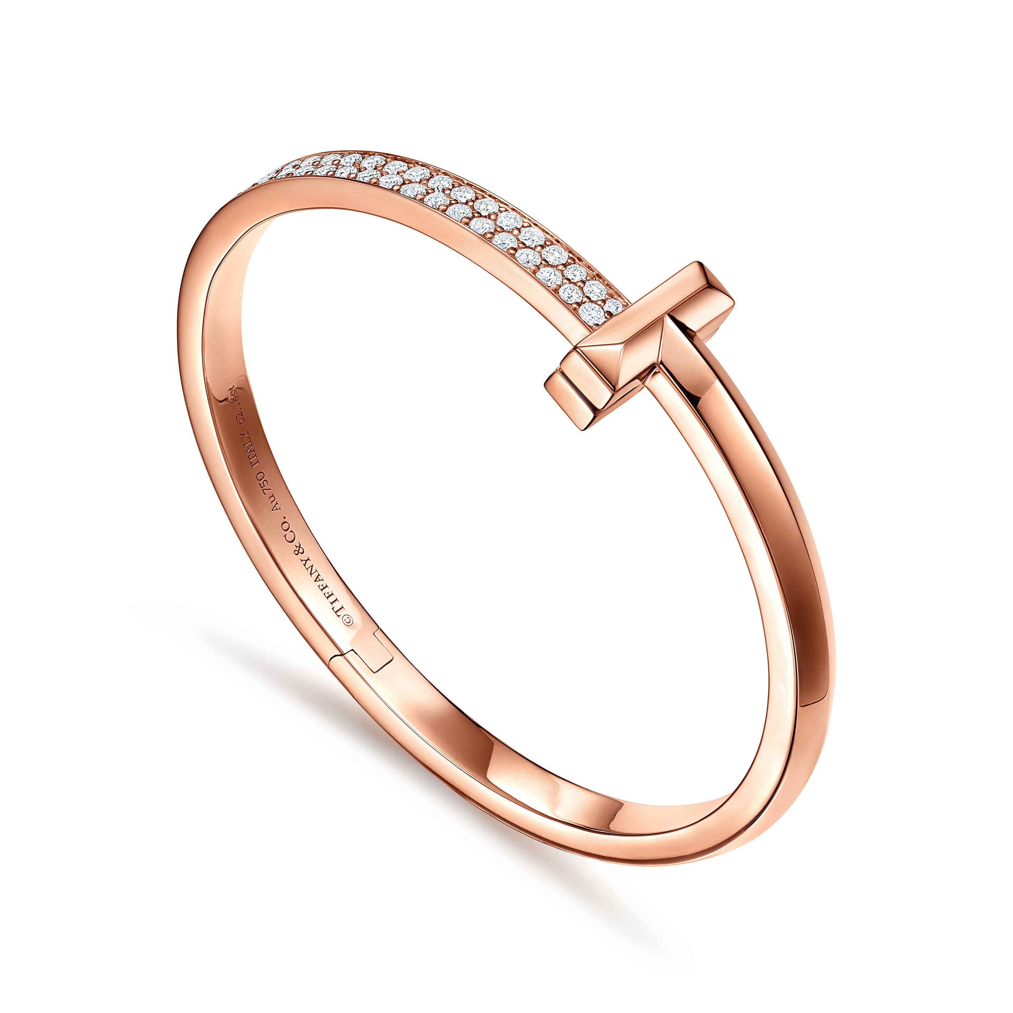 Tiffany T:T1 Wide Diamond Hinged Bangle