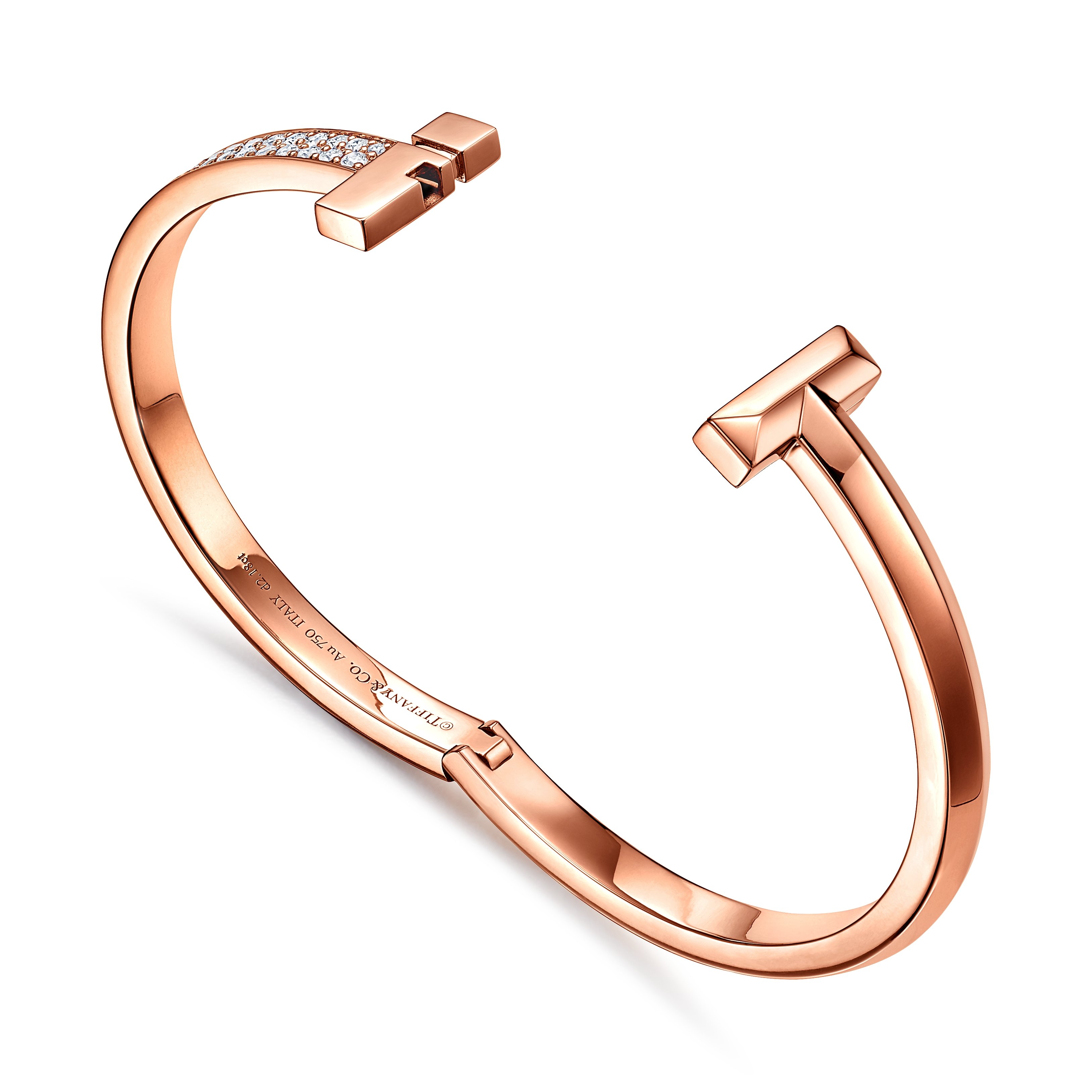 Tiffany T:T1 Wide Diamond Hinged Bangle