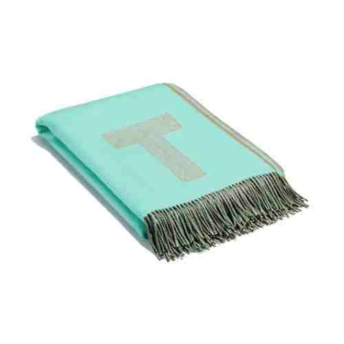 Color Block :  Blanket in Tiffany Blue and Camel Brown Cashmere and Wool