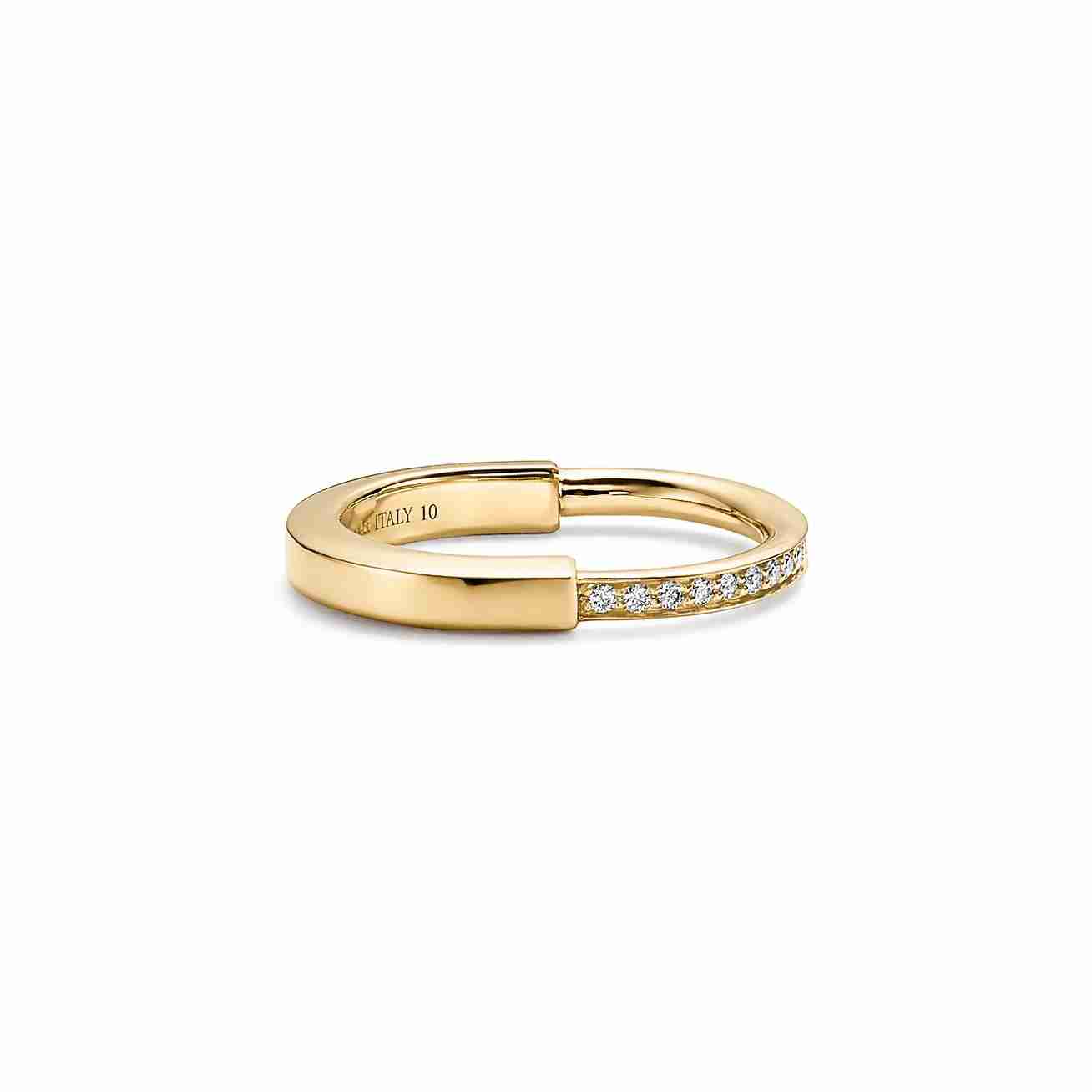 Tiffany Lock : Ring in Yellow Gold with Diamonds