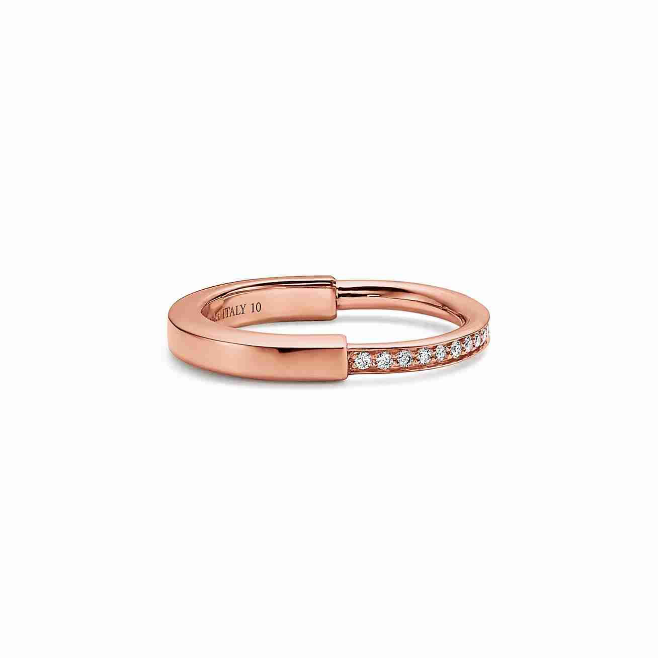 Tiffany Lock : Ring in Rose Gold with Diamonds